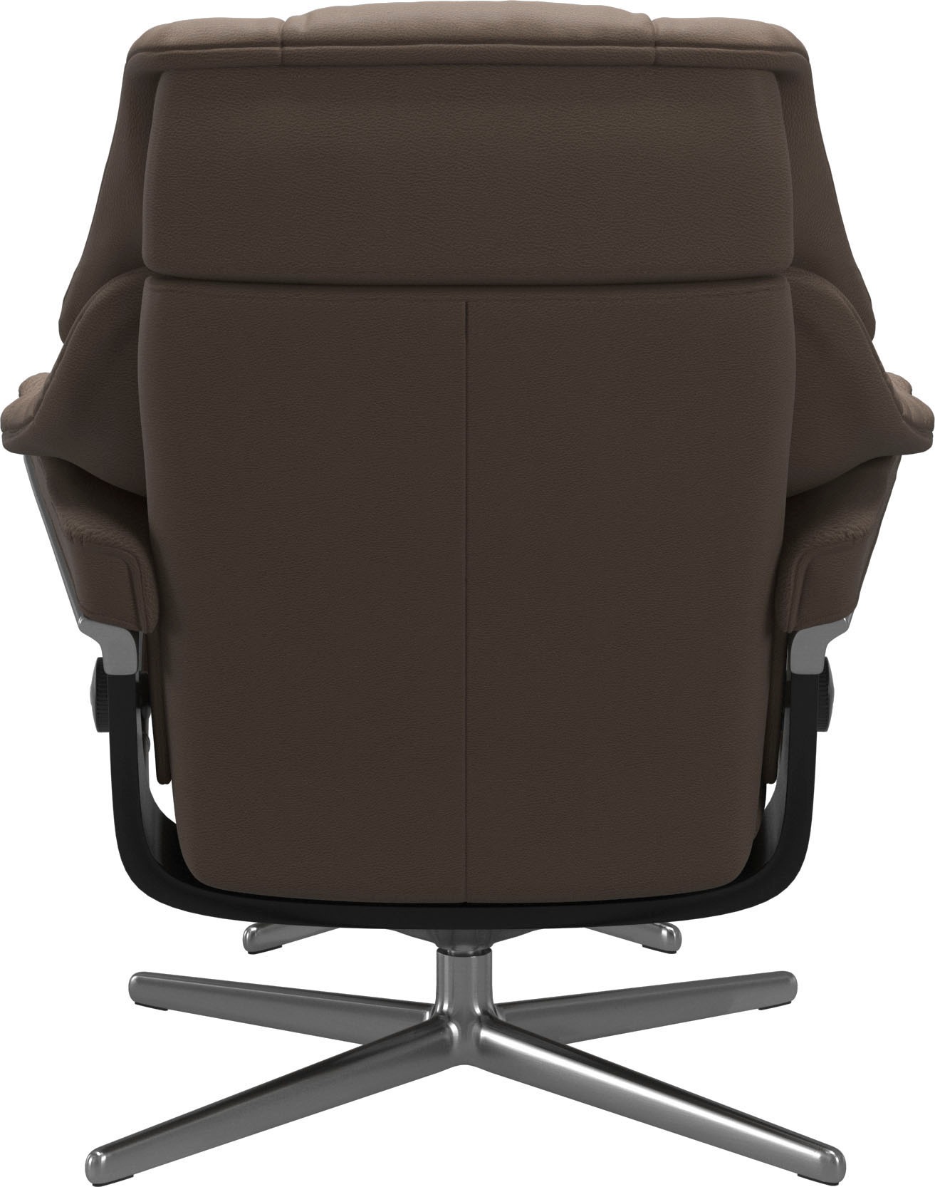 Stressless® Relaxsessel »Reno«, (Set, Relaxsessel mit Hocker), mit Hocker, mit Cross Base, Größe S, M & L, Holzakzent Schwarz