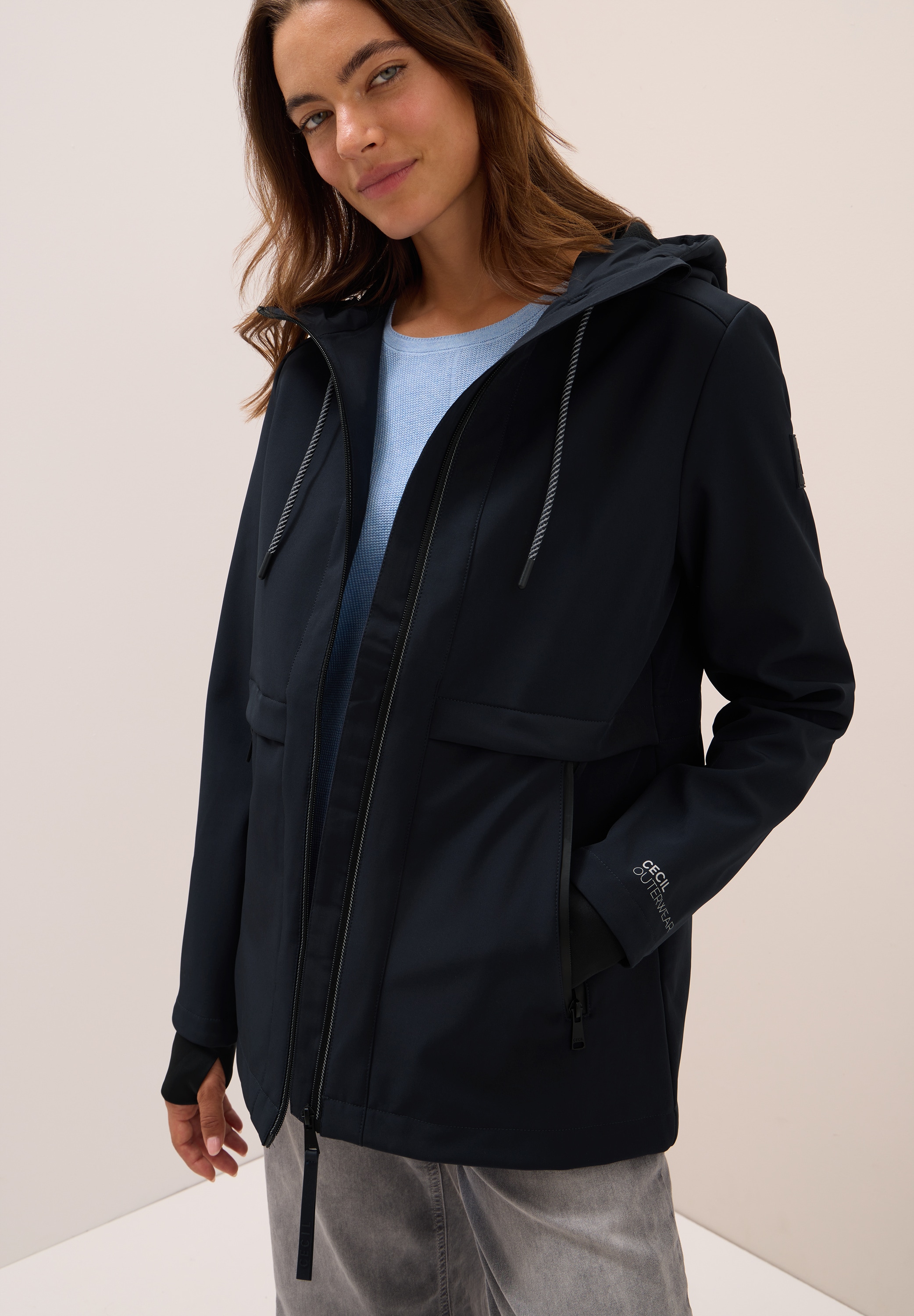Cecil Softshelljacke, mit Kapuze, mit Kapuze günstig online kaufen