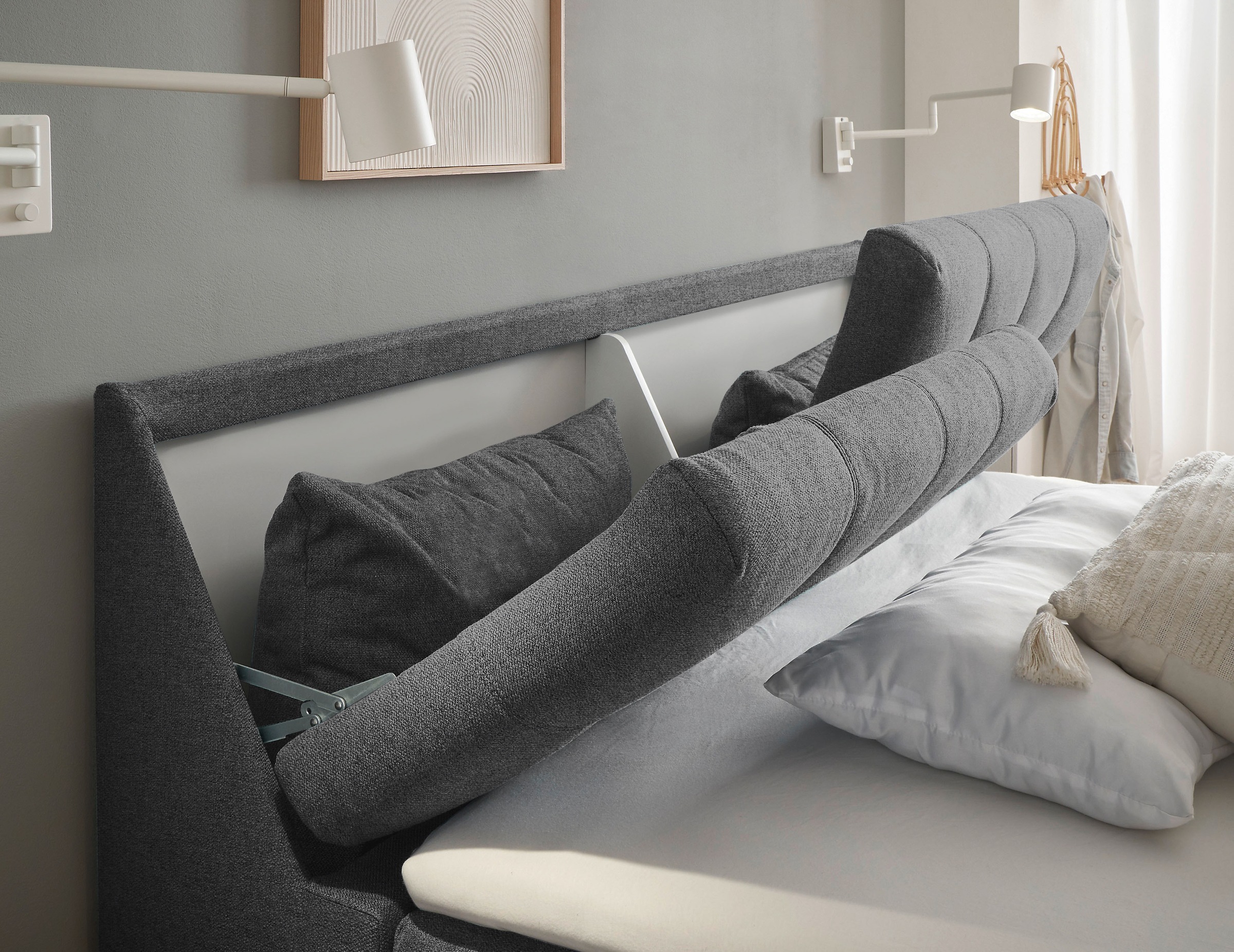 ED EXCITING DESIGN Boxbett »Atlantis«, mit Bettkasten und Stauraum im Kopfteil