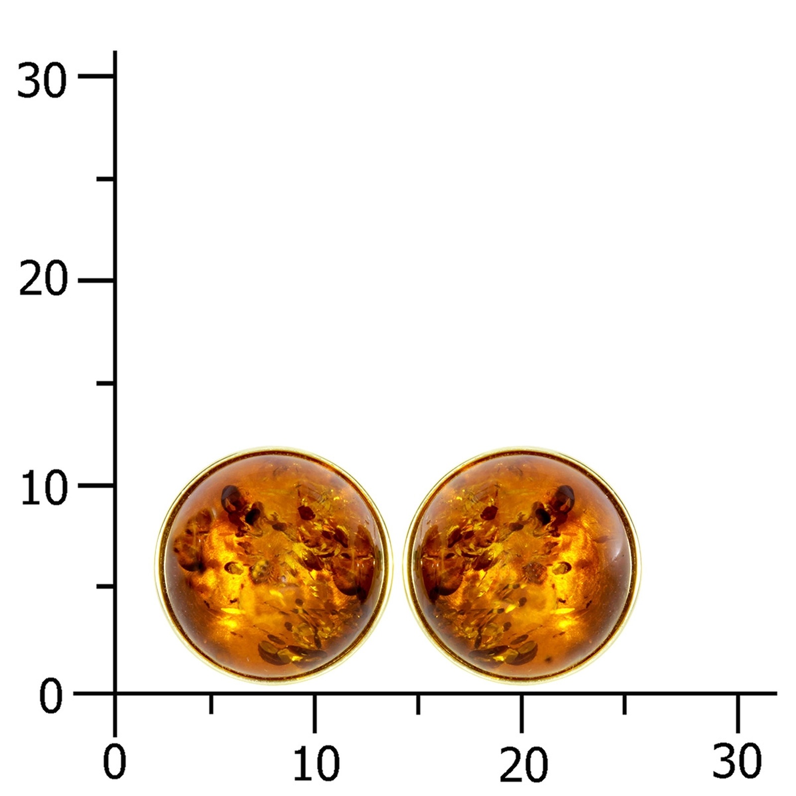 Paar Ohrstecker OSTSEE-SCHMUCK "Ostsee-Schmuck Ohrstecker Classic 12 mm Ohrstecker Classic 12 mm", gelb, Ohrringe, Damen, 12mm rund, Gelbgold 333 3