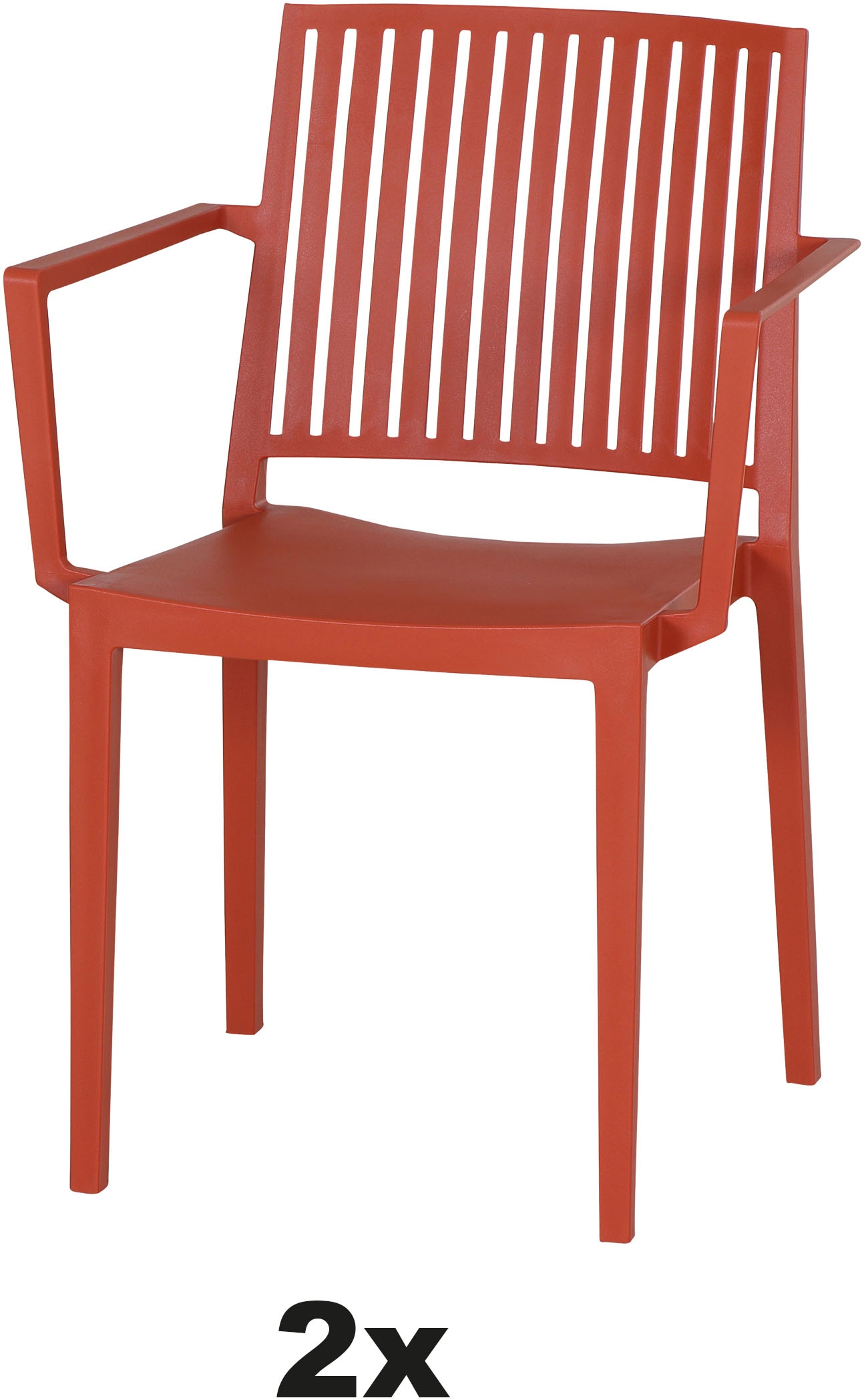 Siena Garden Gartensessel »Lane 2er Set Stapelsessel brick« Set, 2 Stk. tlg. Gestell, Polypropylen/Glasfaser