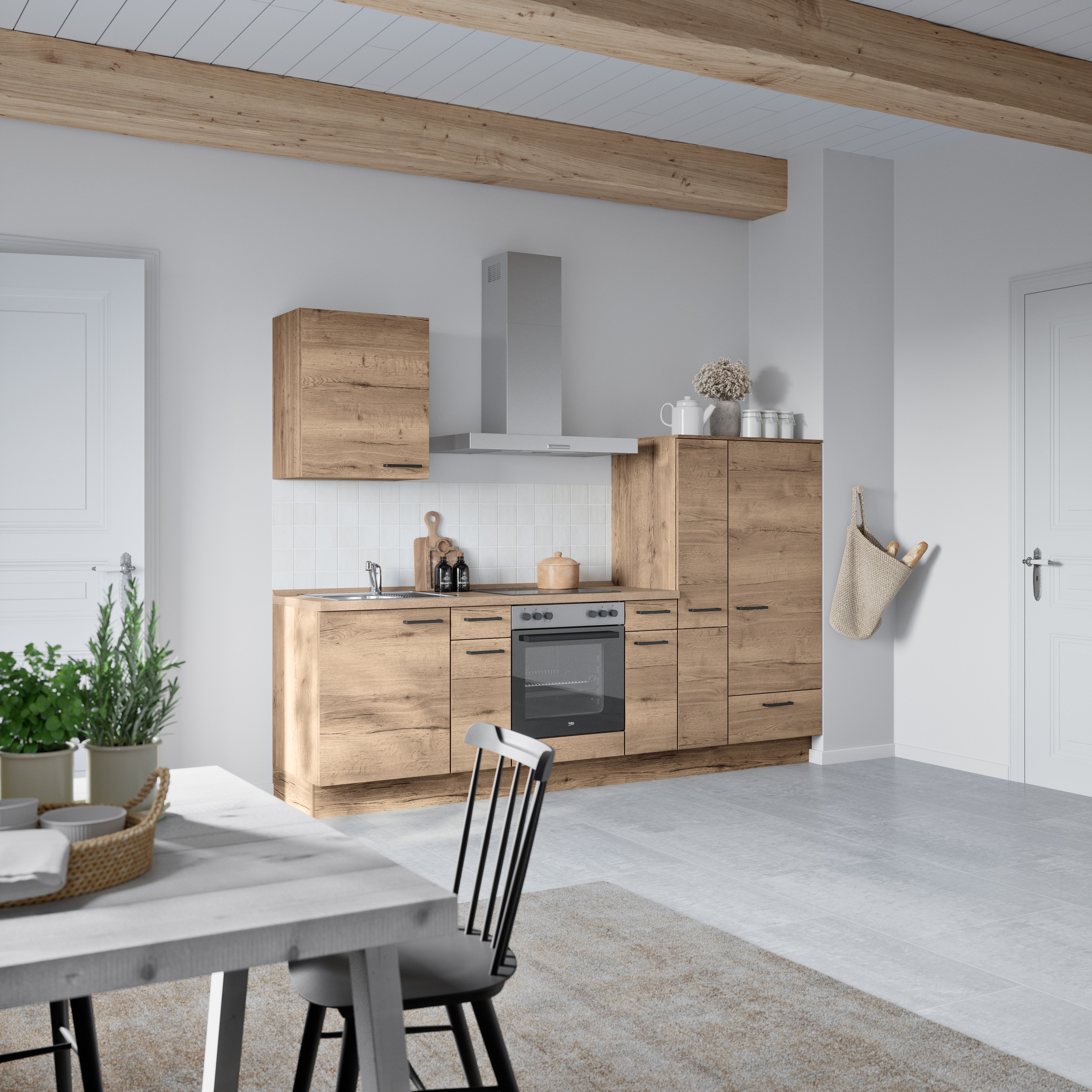 nobilia® Küchenzeile »"Structura I"«, vormontiert, Ausrichtung wählbar, Breite 270 cm, wahlw. mit E-Geräten