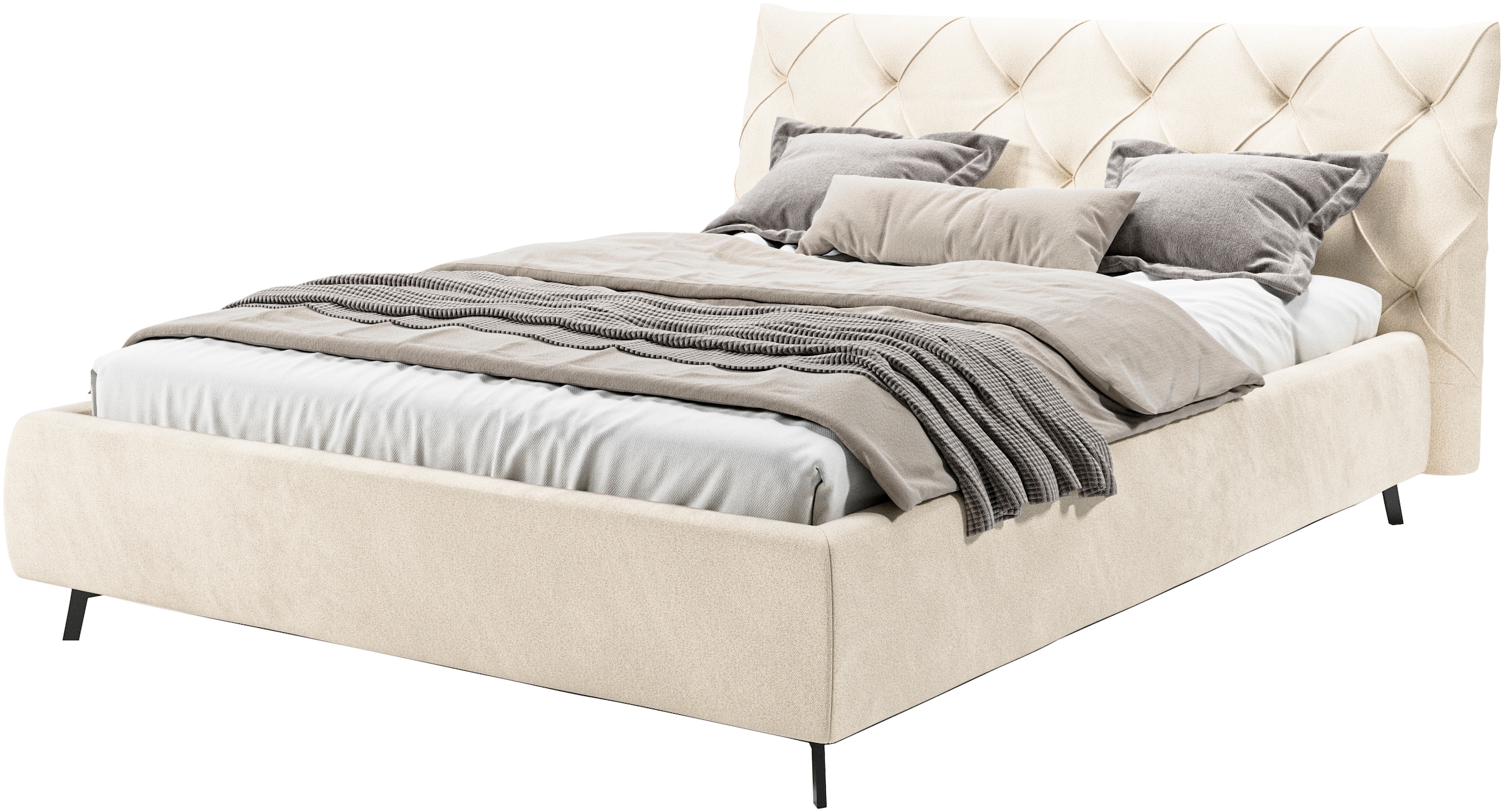 Home affaire "Elloree, in 4 Breiten bis 200cm, auch in Leder" Kopfteilhöhe 105 cm, belastbar bis 280 kg, auch in Überlänge 220cm