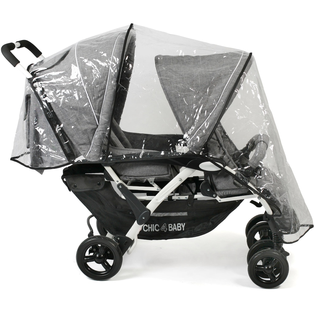 CHIC4BABY Geschwisterwagen »Duo, Melange grau«