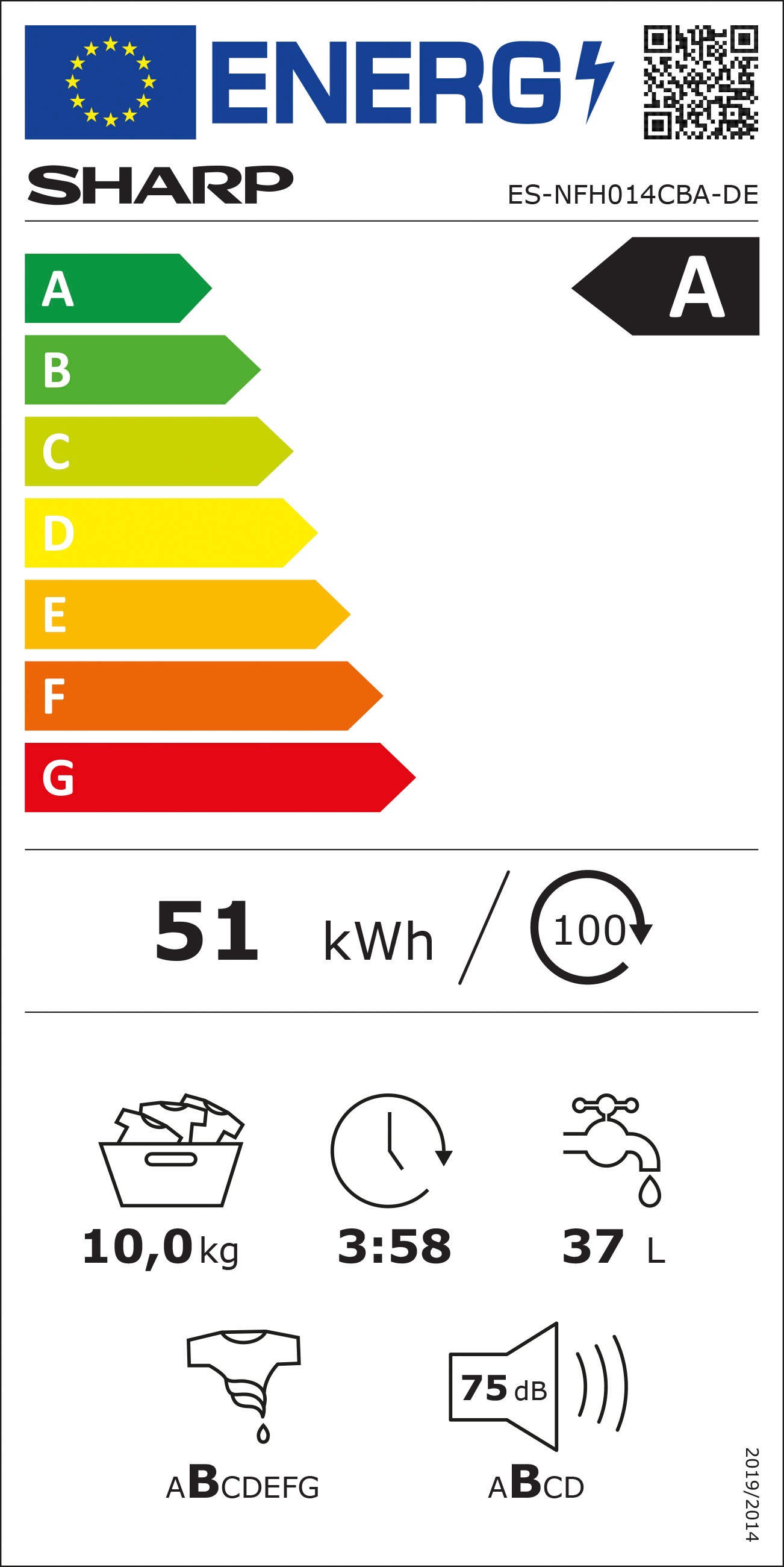 online 10 »ES-NFH014CBA-DE«, ES-NFH014CBA-DE, | bestellen BAUR kg, Waschmaschine U/min 1400 Sharp