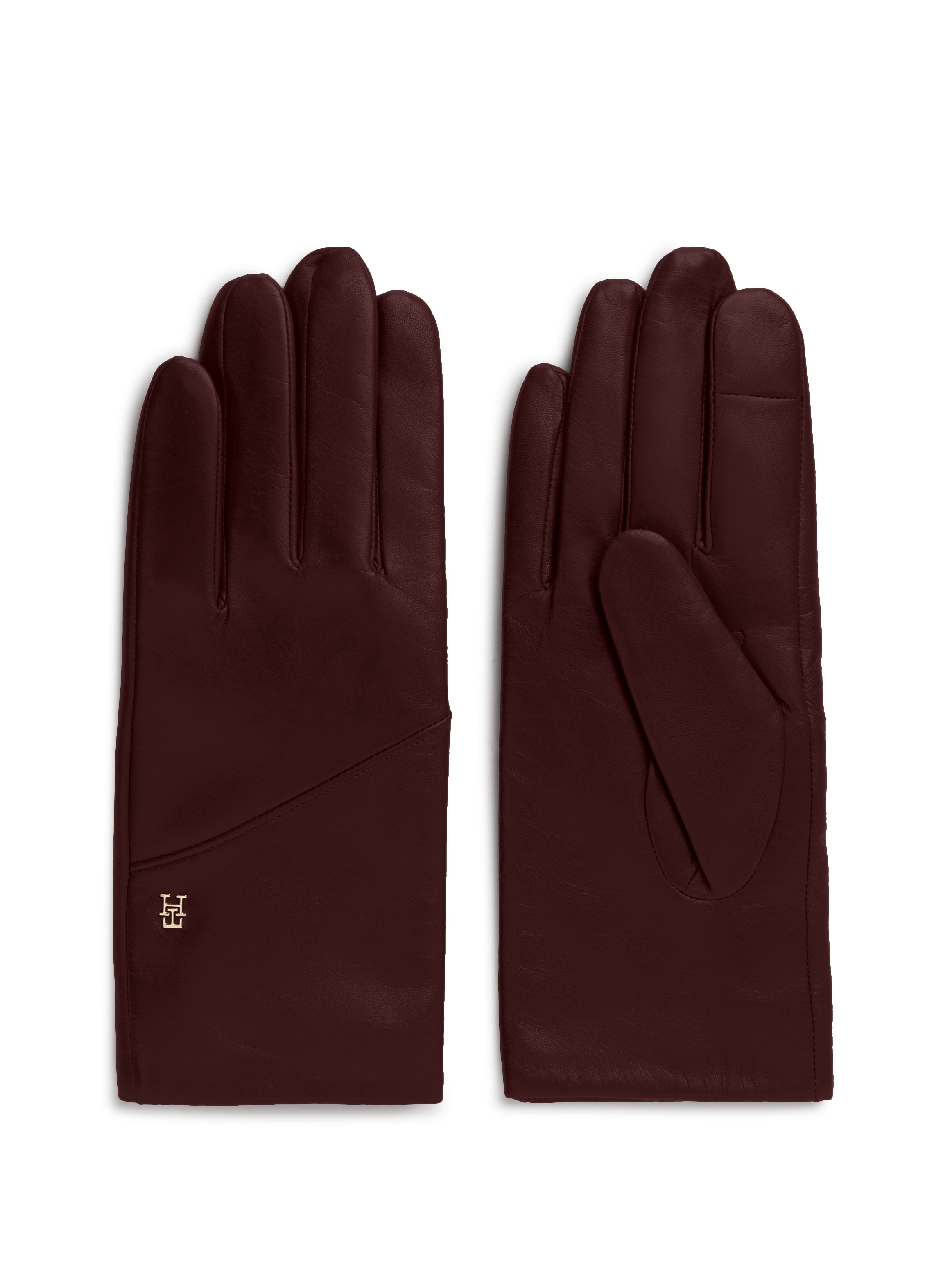 Tommy Hilfiger Lederhandschuhe "ELEVATED CHIC LEATHER GLOVES" Regular fit mit Markenlogo