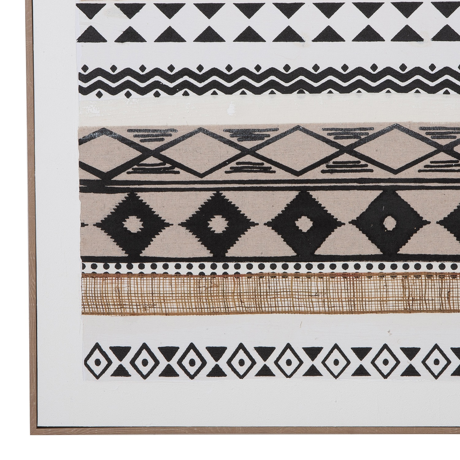 Thumbnail - GILDE Bild mit Rahmen "Bild rechteckig Mwaki braun; schwarz; weiß H. 102 cm" 1 Stk. tlg.