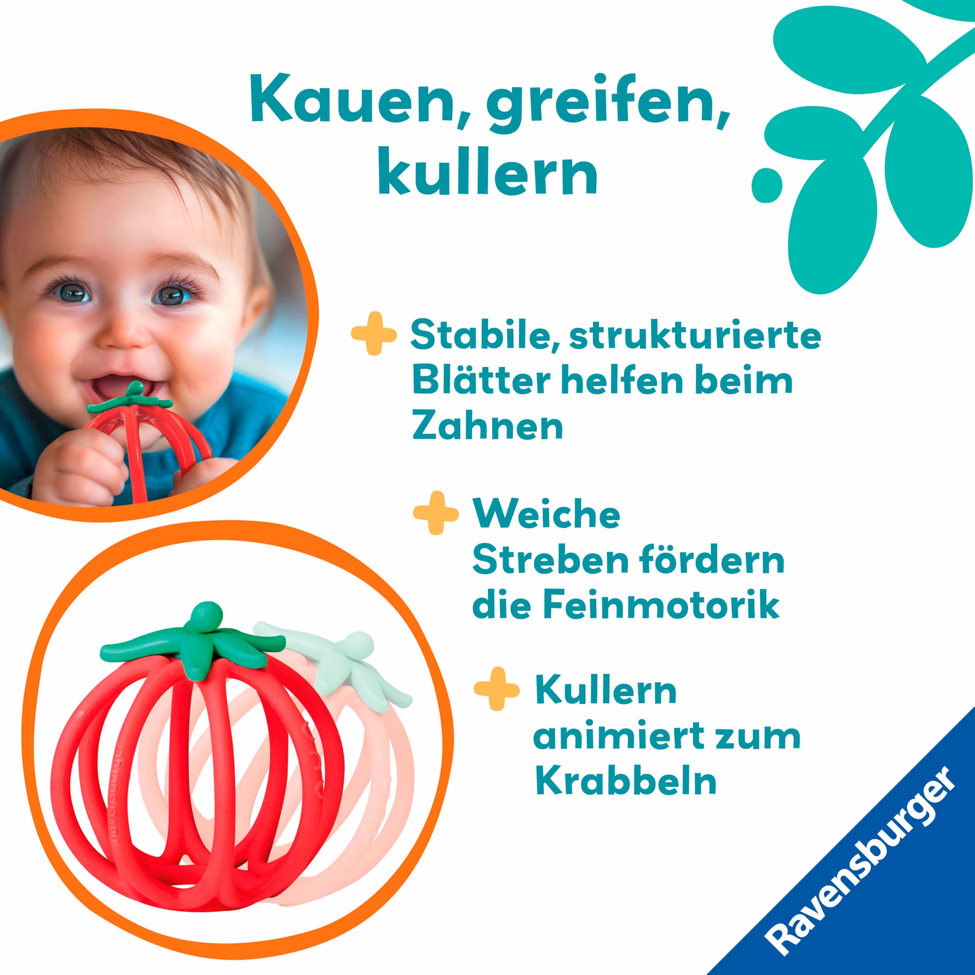 Ravensburger Greifling »Play+, Kuller-Greifling, Tomate«