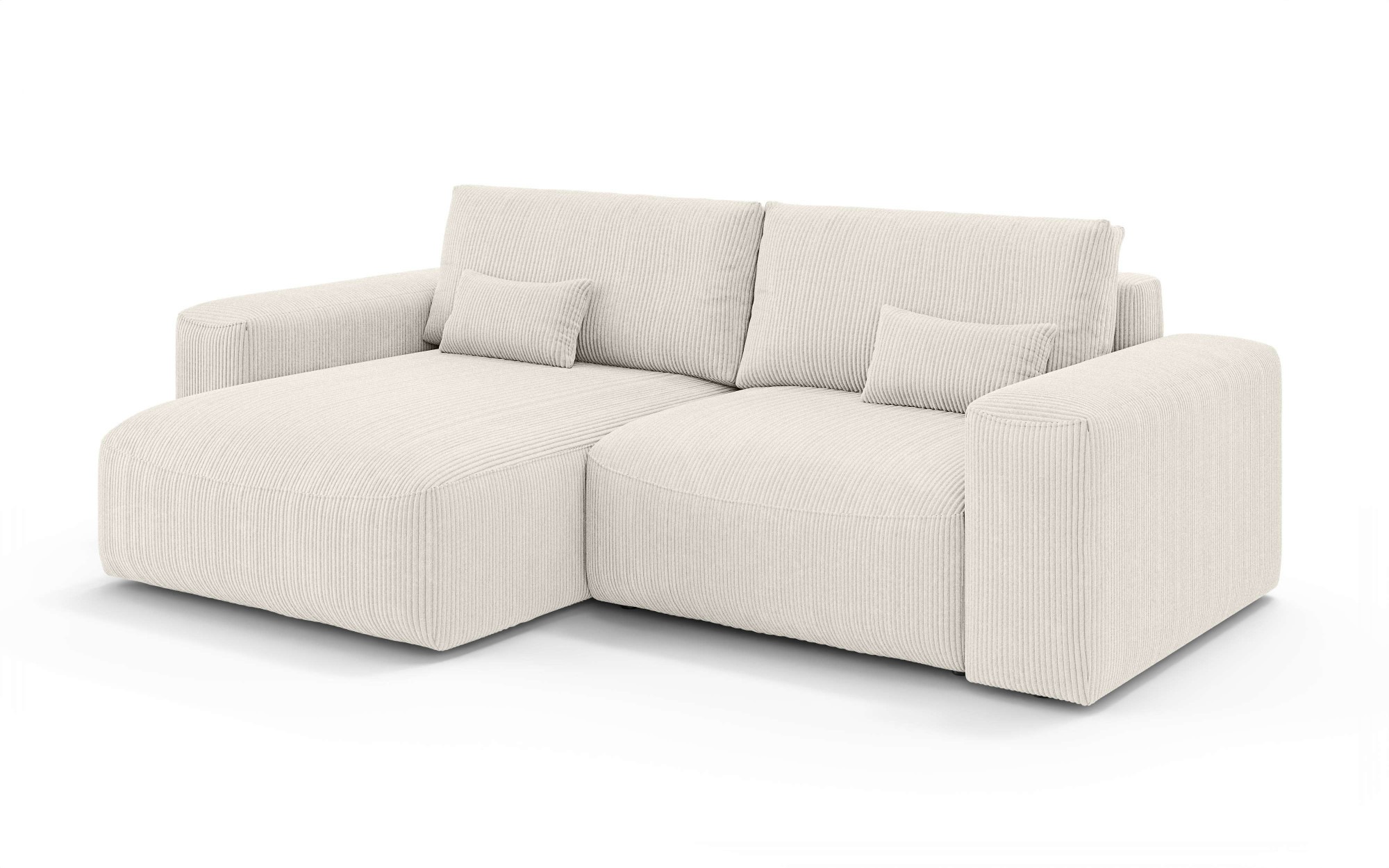 OTTO home Ecksofa »MATTS Schlafsofa mit Bettkasten, Maße B/T/H: 265/159/89 cm«, L-Form mit Recamiere rechts oder links, hoher Sitzkomfort