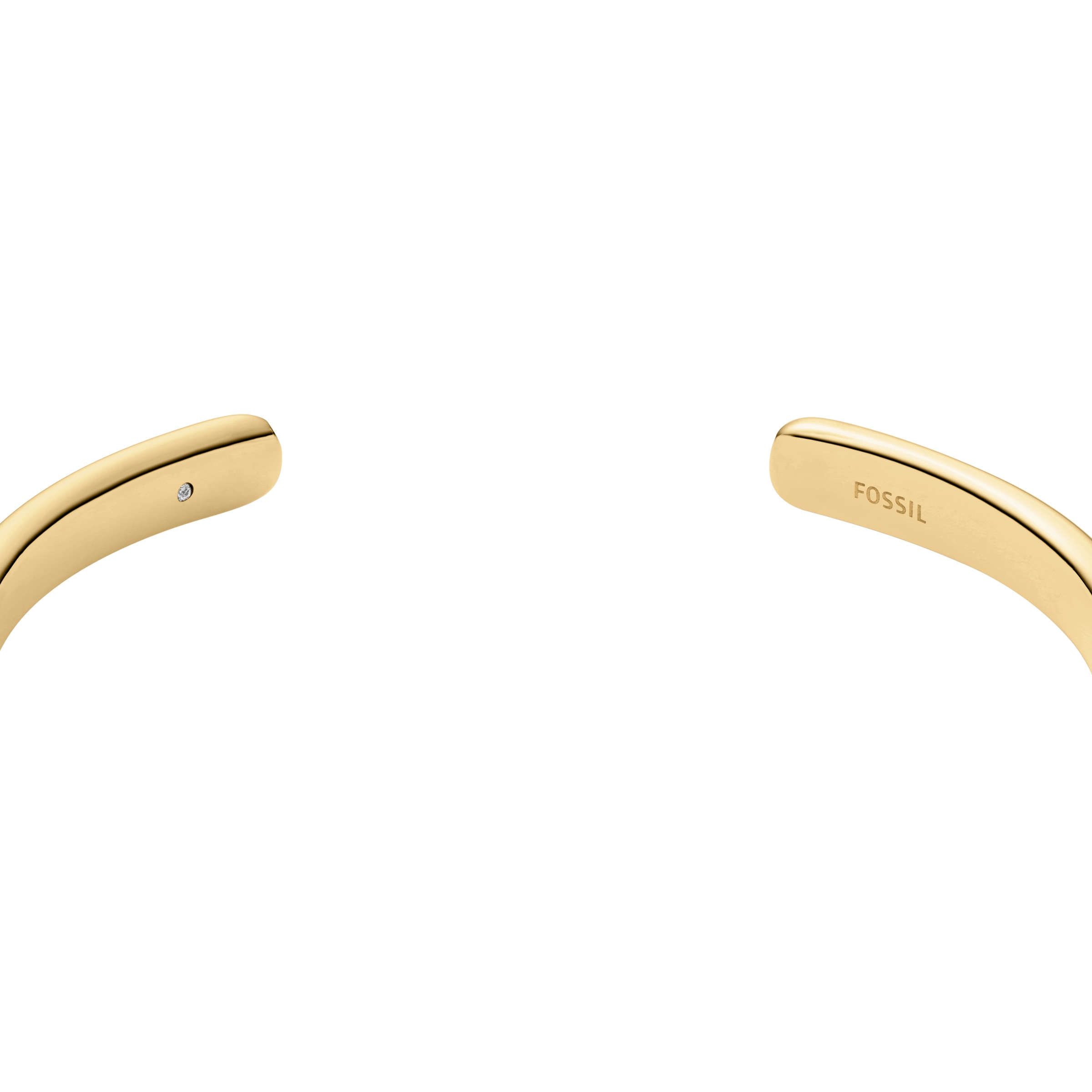 Fossil Armspange »Schmuck Geschenk Edelstahl JEWELRY«, mit Glasstein