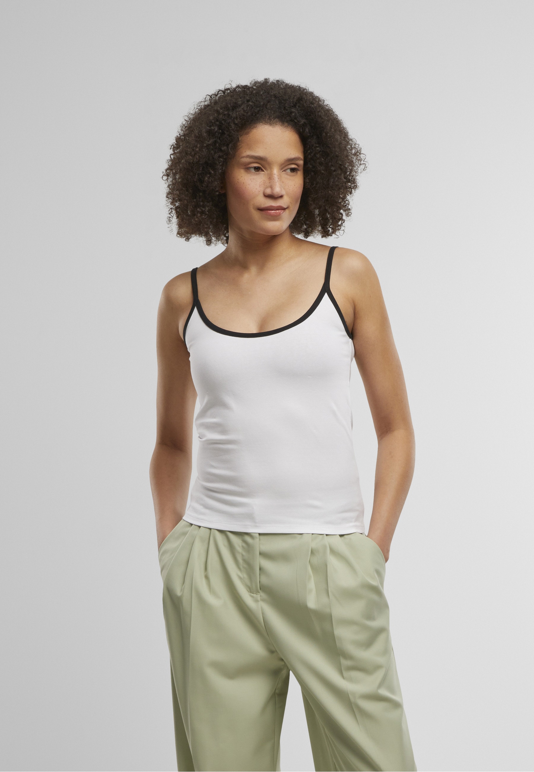 URBAN CLASSICS Muskelshirt »Urban Classics Ladies Contrast Basic Top 2-Pack« 1