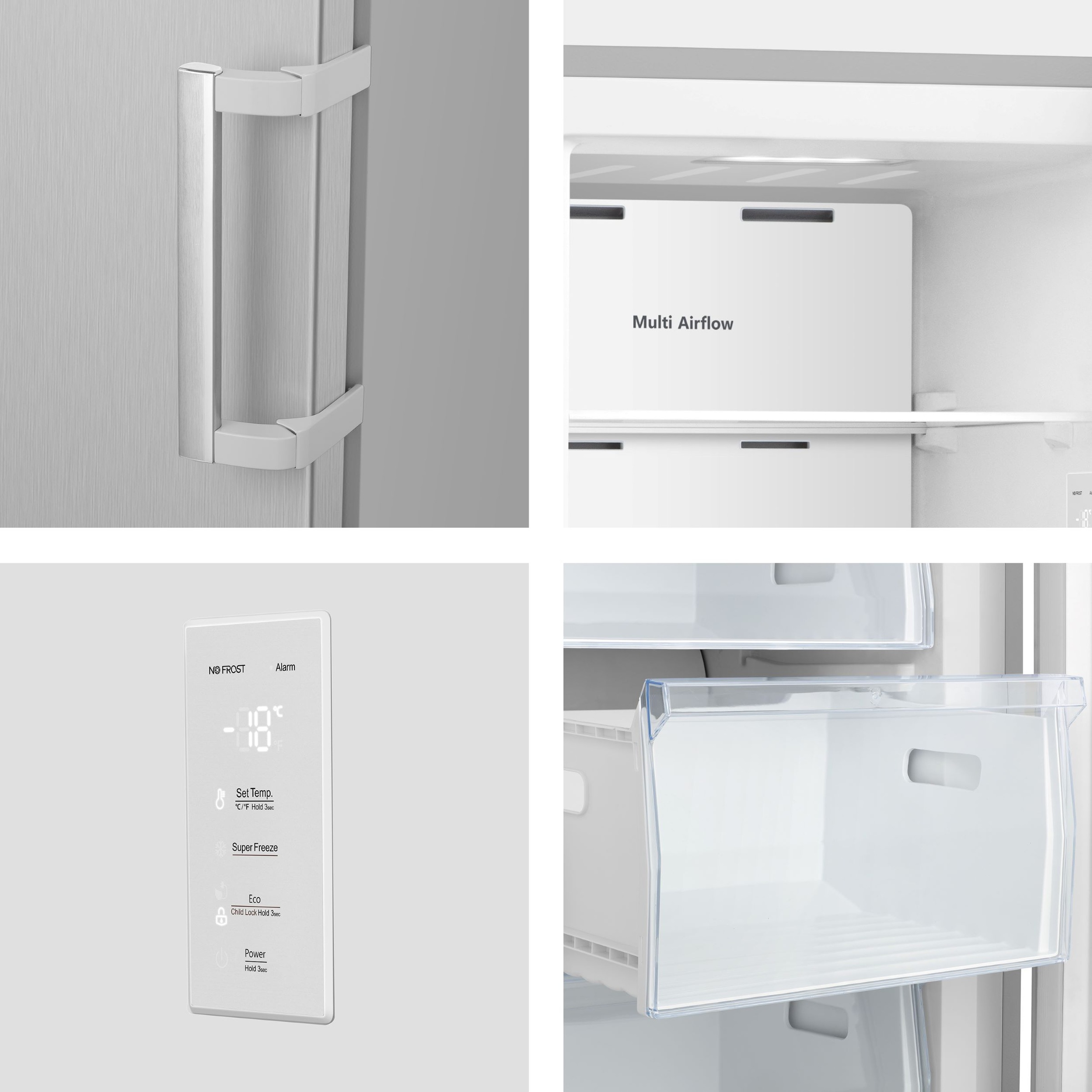 Hisense Gefrierschrank »FF3N229NEIC« 172 cm hoch 59,5 cm breit LED Display