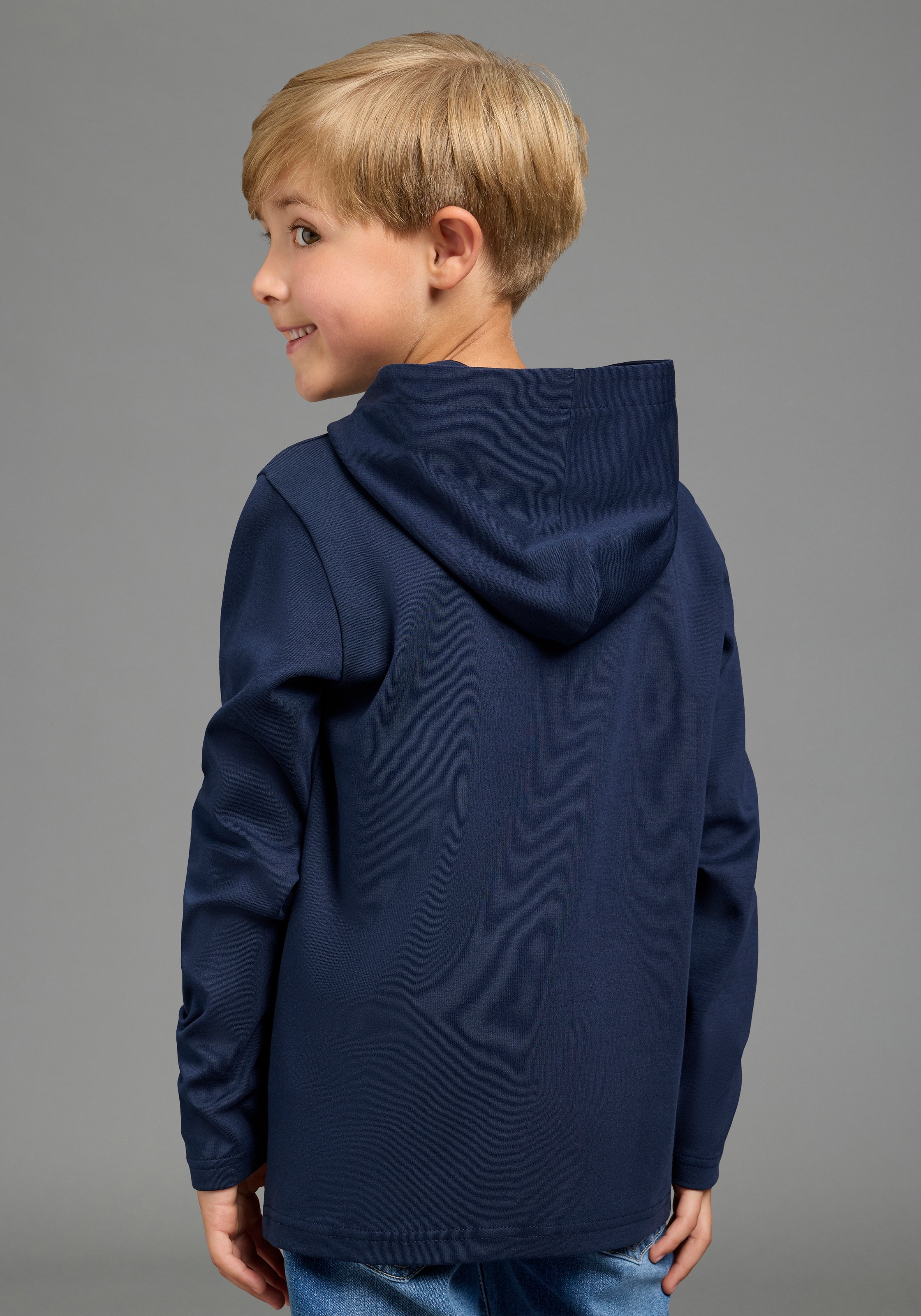Scout Kapuzenshirt »Kapuzenshirt mit coolem Dino-Druck - NEU von SCOUT« Shirt mit Spruch: NO RULES, langarm, modischer Stil