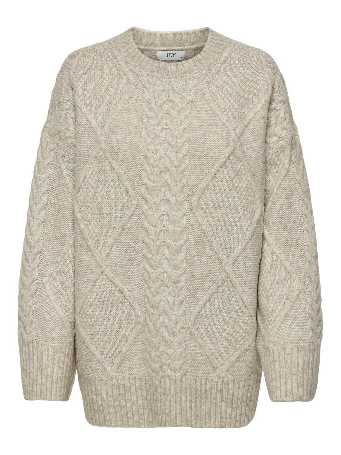 JDY Rundhalspullover »JDYSILJA L/S LONG CABLE PULLOV. KNT NOOS«