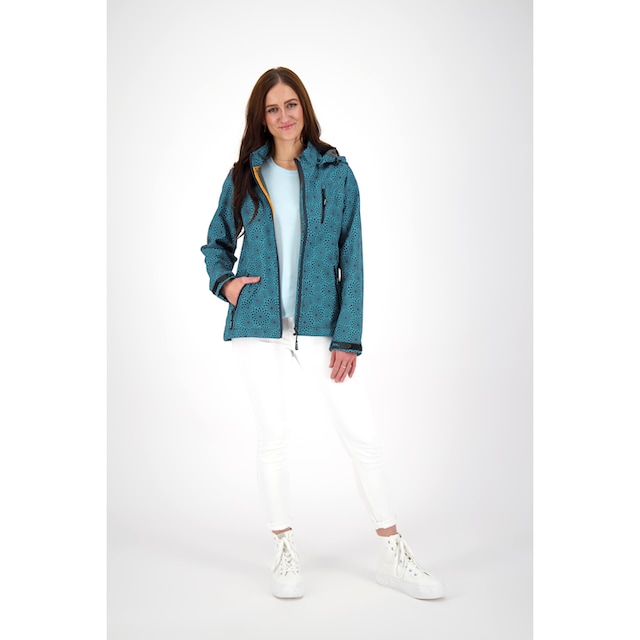 DEPROC Active Softshelljacke »SHELBY PEAK DC«, leichte Softshelljacke mit  All-Over-Print und abnehmbarer Kapuze online kaufen | BAUR