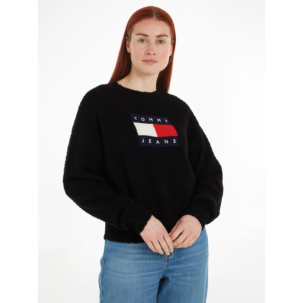 Tommy Jeans Curve Strickpullover »TJW CENTER FLAG SWEATER EXT«