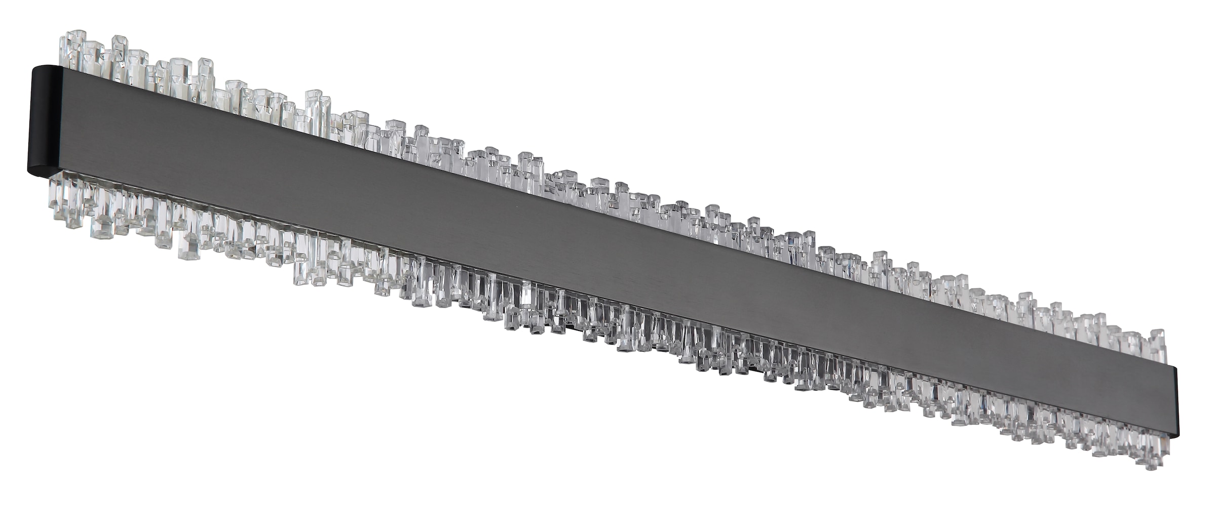 GLOBO LIGHTING Wandleuchte »STALAGMITA« LED-Modul 1 Stk. Warmweiß Wandleuchte Schwarz/Grau, Acrylkristalle, LED