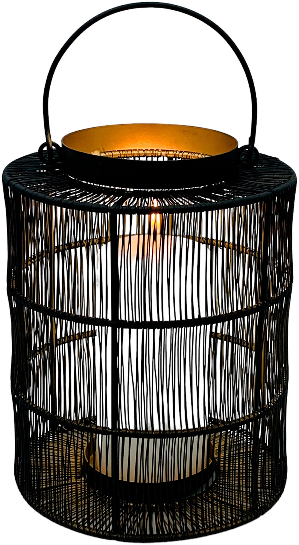 Kerzenlaterne »Kerzenhalter Cinny«, (1 St.), Hängewindlicht aus Metall, mit Henkel