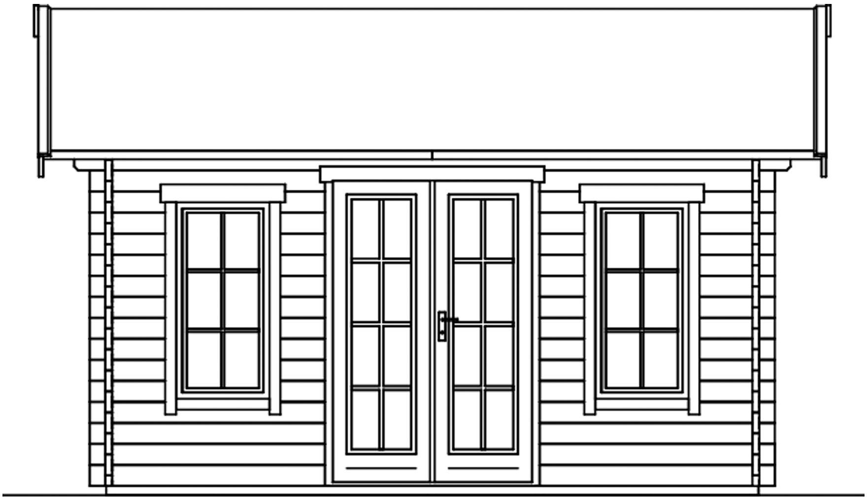 Skanholz Gartenhaus »Lugano 2«, mit Lattung