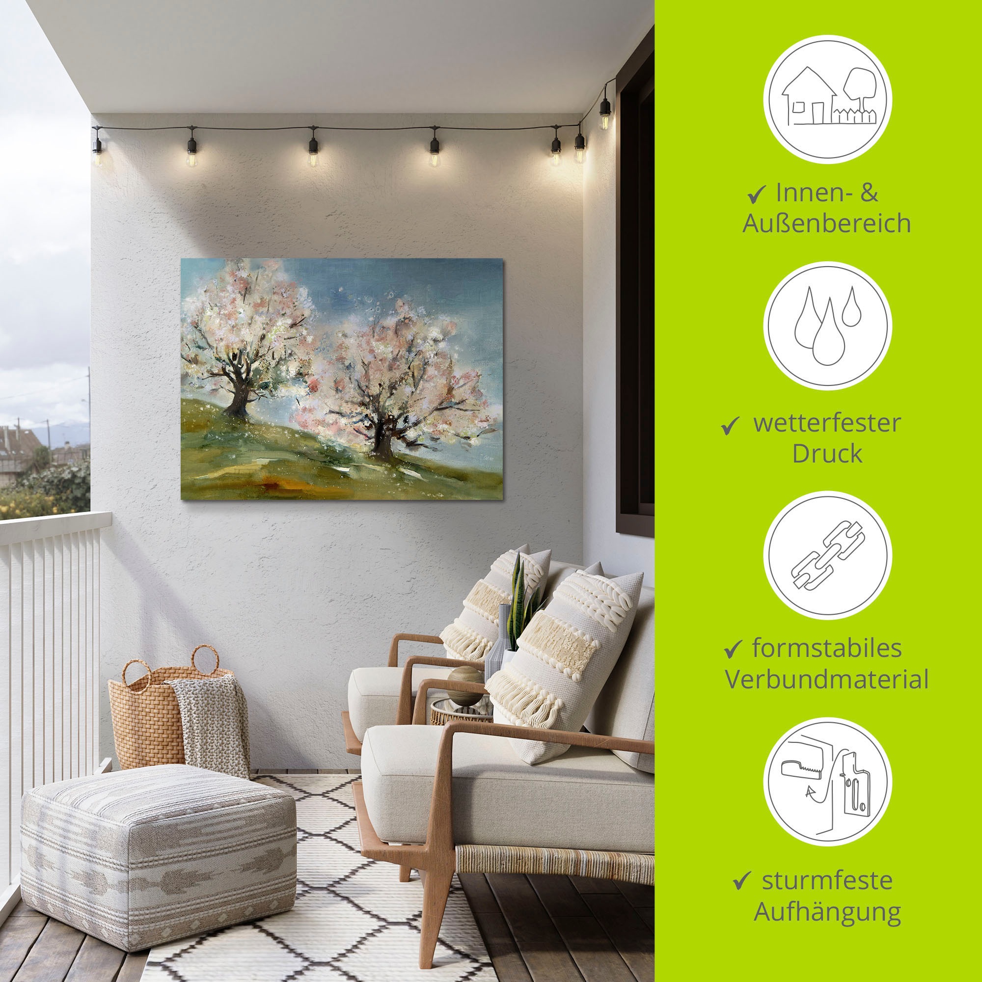 Artland Wandbild Leinwandbild, als Größen bestellen BAUR - in (1 Poster oder Alubild, Wandaufkleber versch. Obstbaumblüte«, »Frühling | Baumbilder, St.)