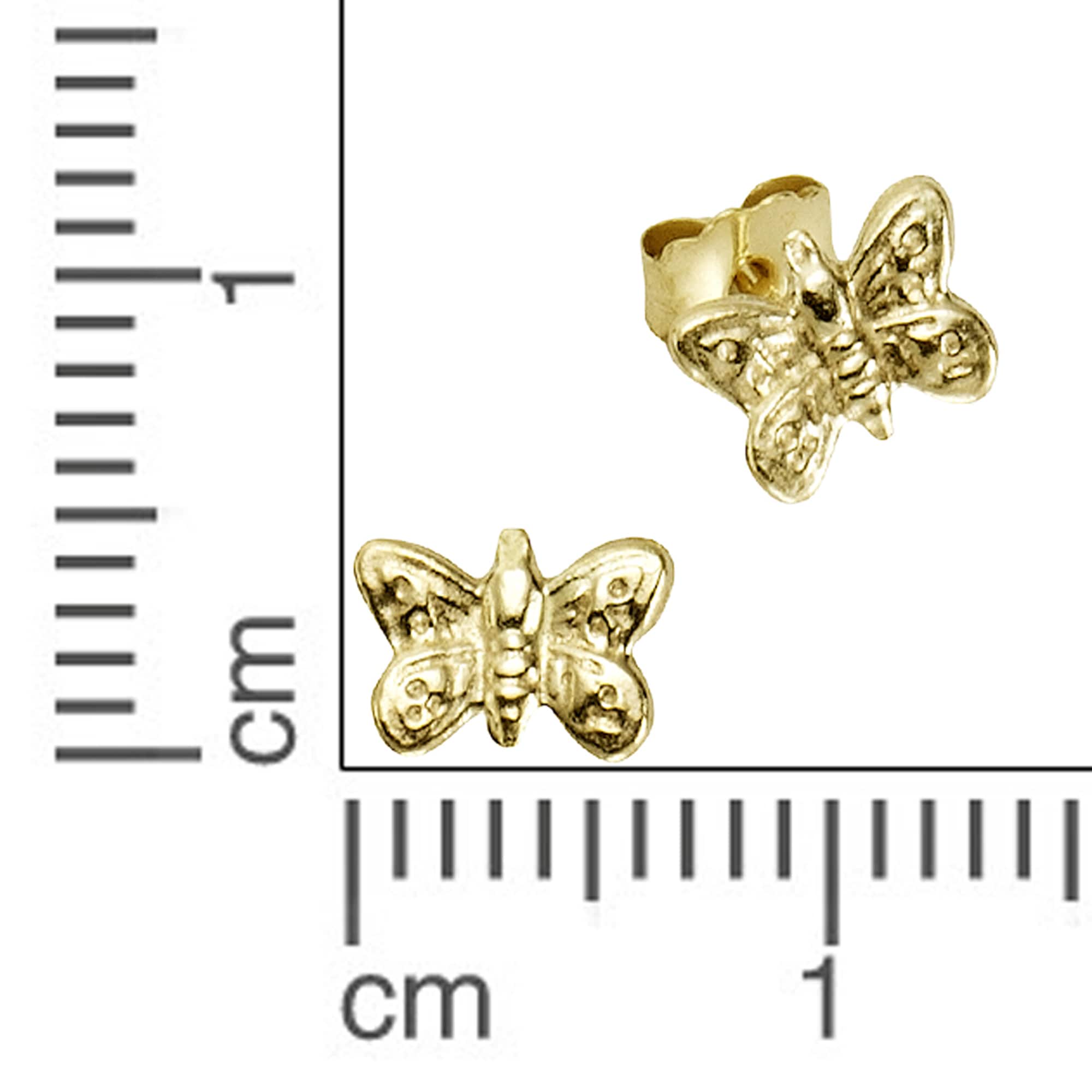 Zeeme Paar Ohrstecker »Gold 333 Schmetterlinge«