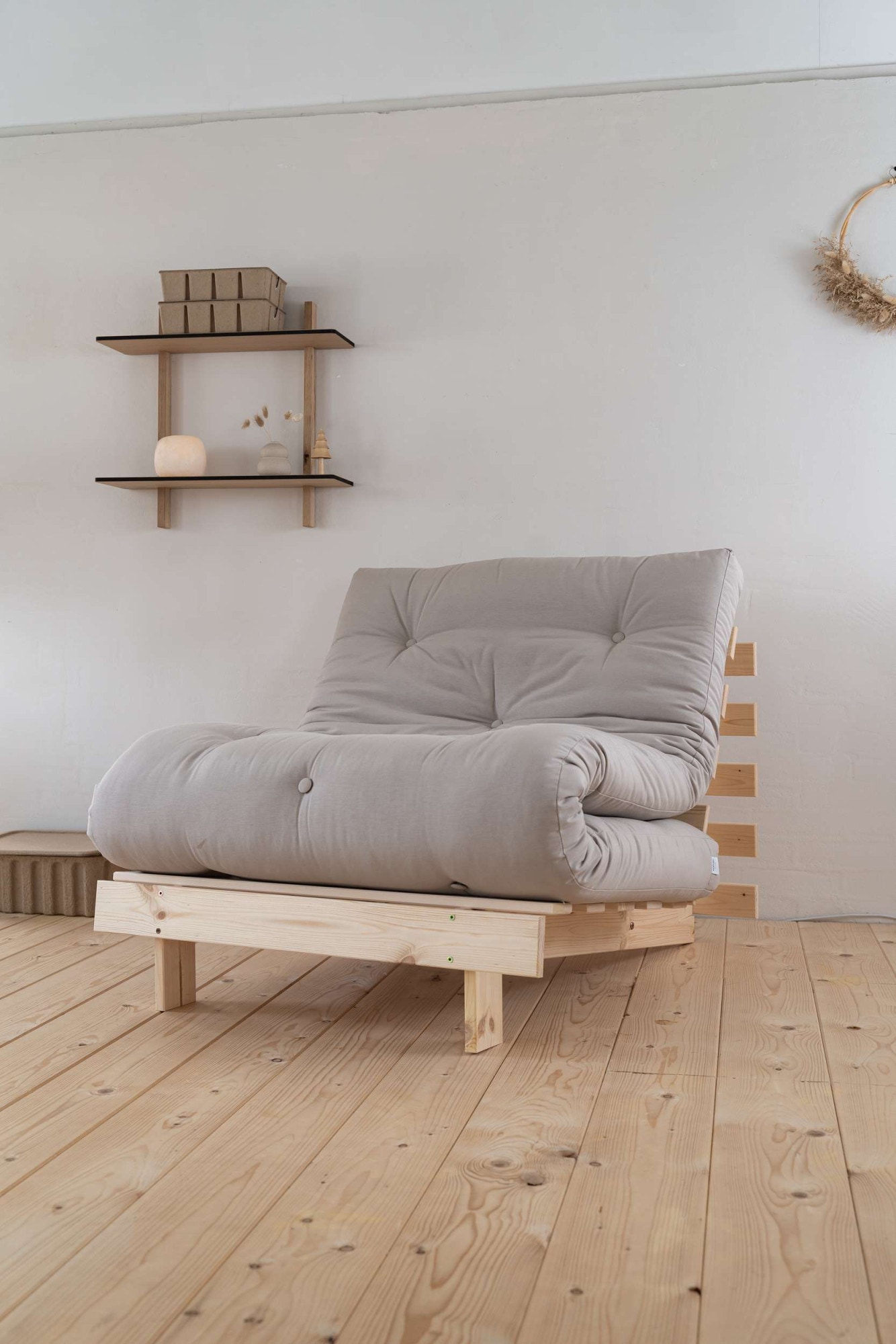 Karup Design Daybett »Roots Sofa Bed, Schlafsofa, Bettfunktion, FSC®-Massivholz, B: 90 cm« Inkl. Futonmatratze. Made in Europe, minimalistisches Design