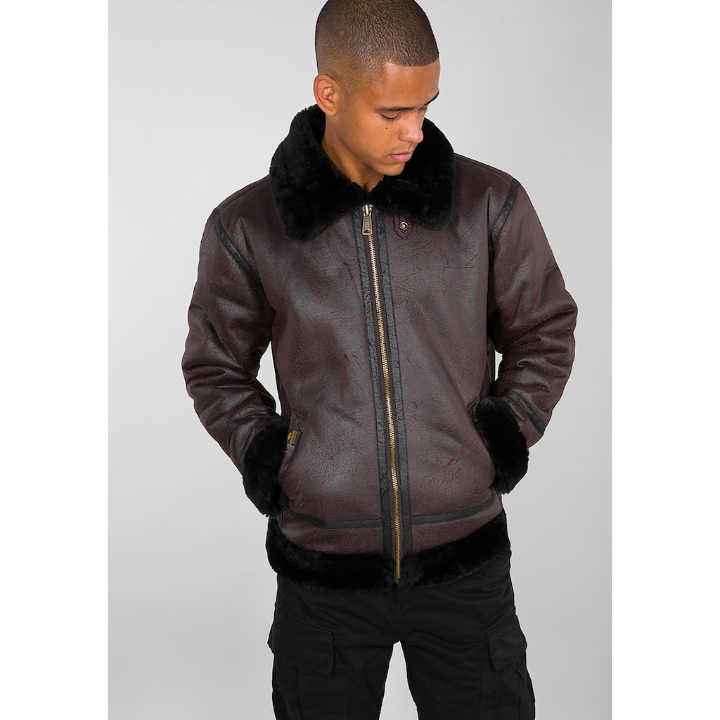 Alpha Industries Lederjacke »ALPHA INDUSTRIES Men - Leather & Faux Jackets B3 FL«