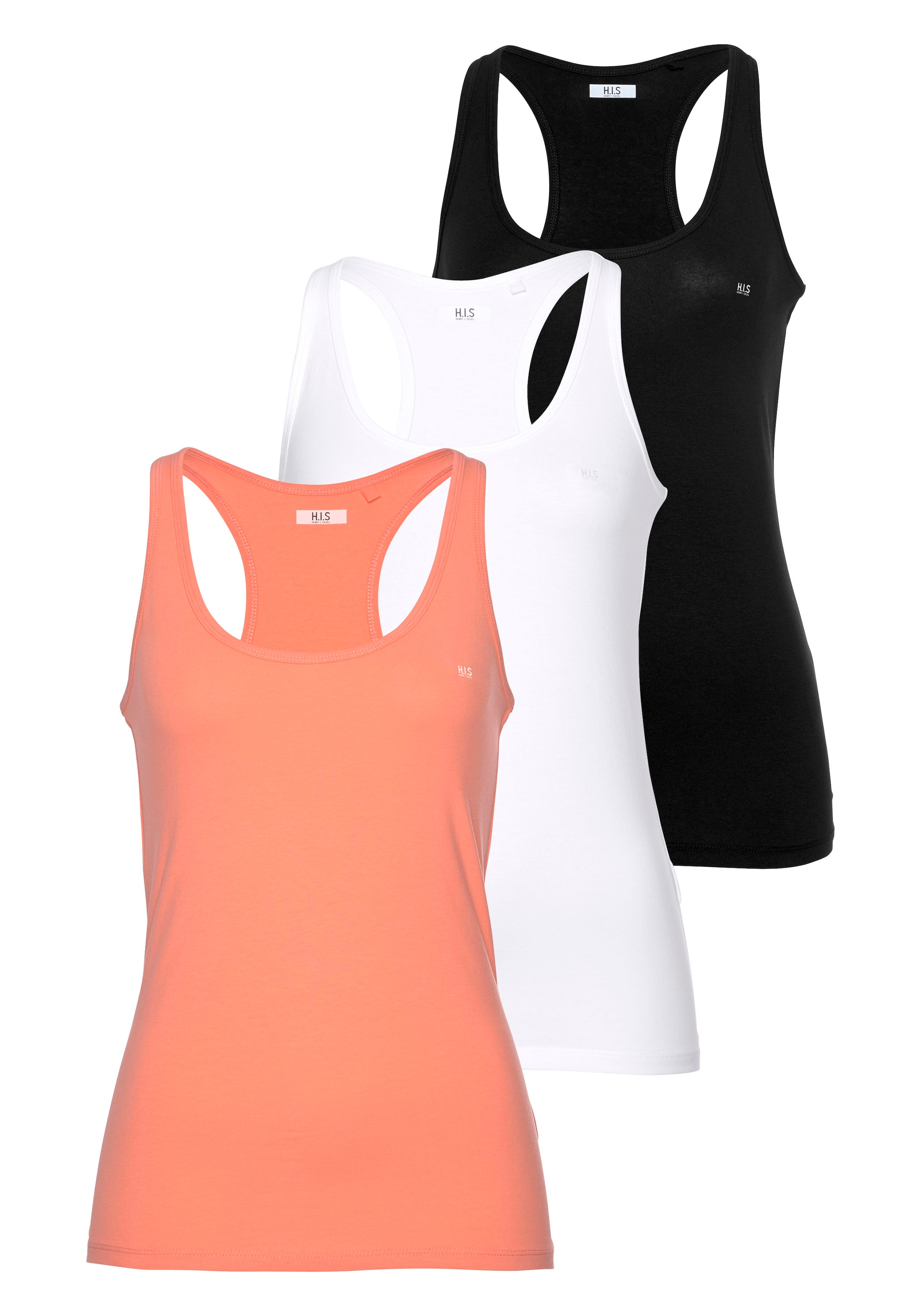 H.I.S Tanktop, (Packung, 3er-Pack), Softer Feinripp mit elastischer Baumwol günstig online kaufen