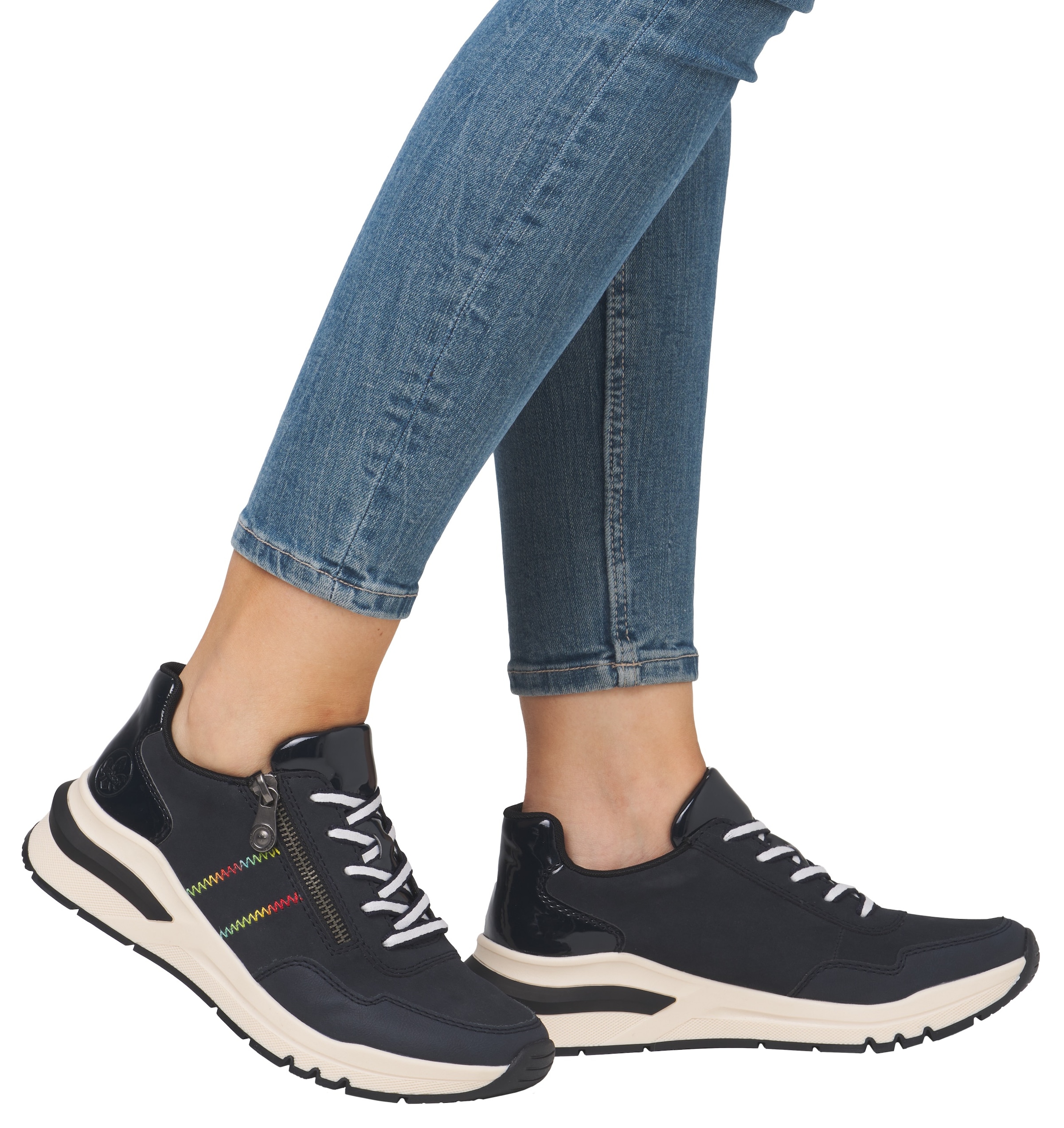 Rieker Wedgesneaker, Freizeitschuh, Halbschuh, Schnürschuh in bequemer Form