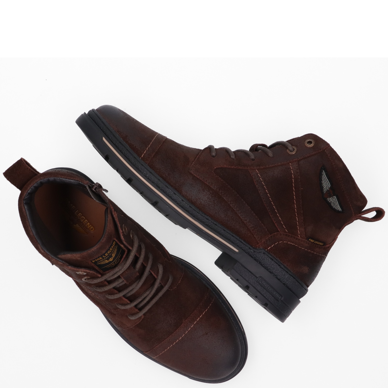 PME LEGEND Schnürstiefelette »TARMAC«  Schnürboots, Workerboots mit Anziehlasche und Reißverschluss