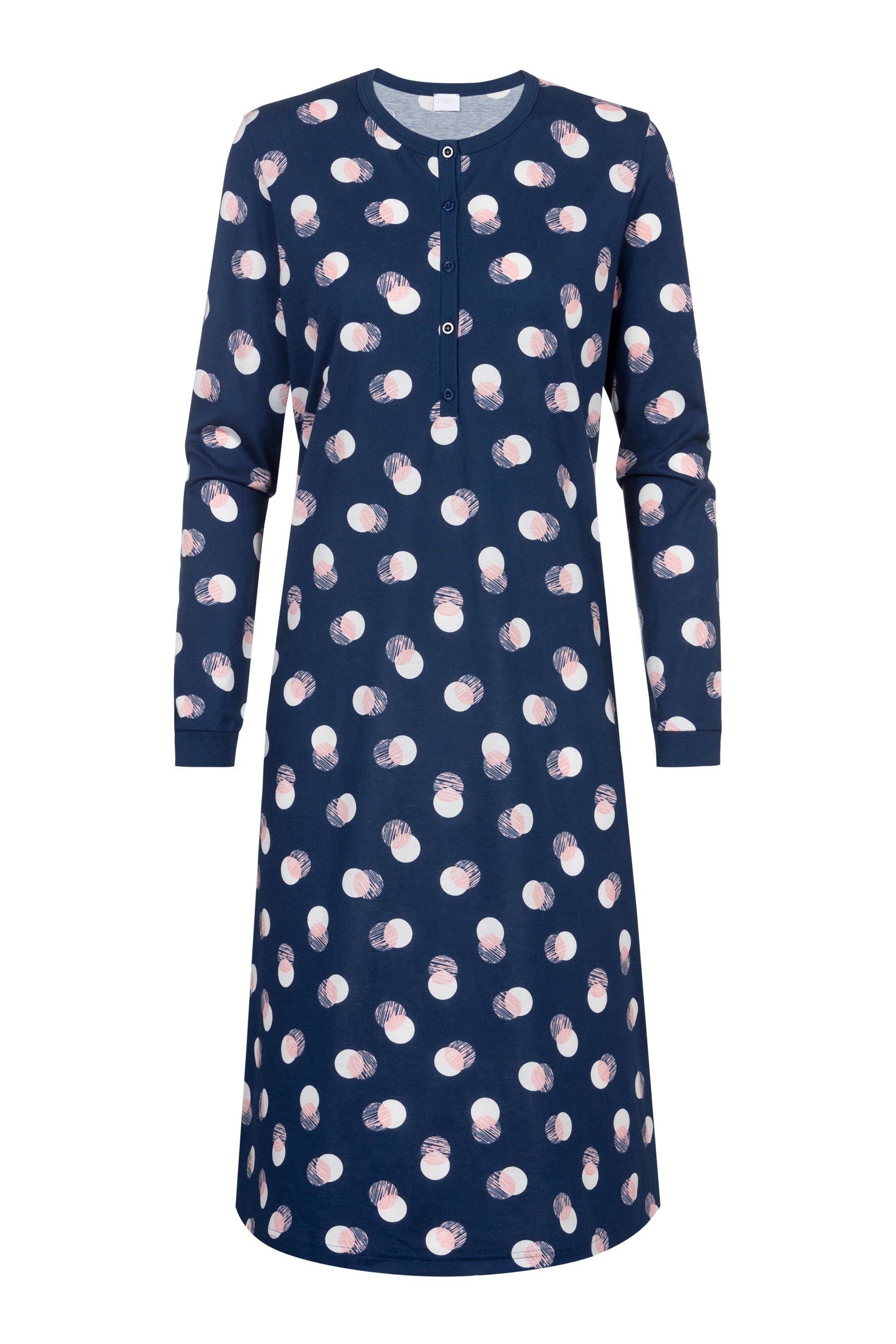 Mey Nachthemd "Scribbled Dots" Ohne Taschen Länge in Größe 38: circa 110 cm günstig online kaufen