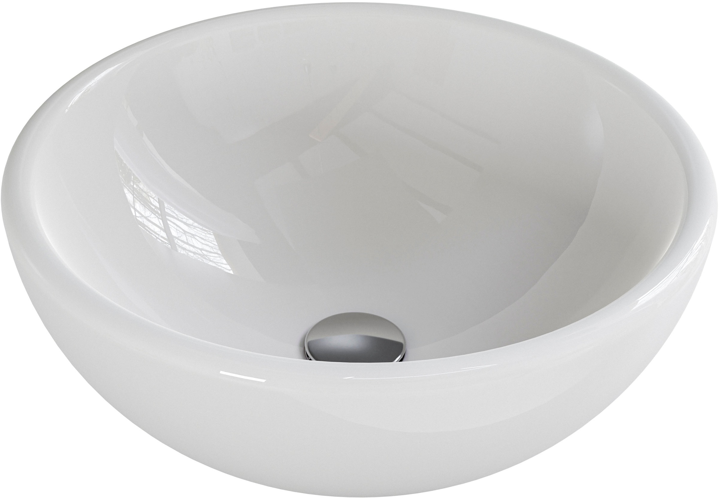 Saphir Waschtisch »Serie 6915 Waschschale mit Unterschrank für Gästebad, Gäste WC« Keramik-Aufsatzbecken, Waschtischplatte, Waschtischunterschrank, 3 Stk. tlg. 61 cm mit Keramik-Aufsatzbecken, 1 Tür und 1 Fach