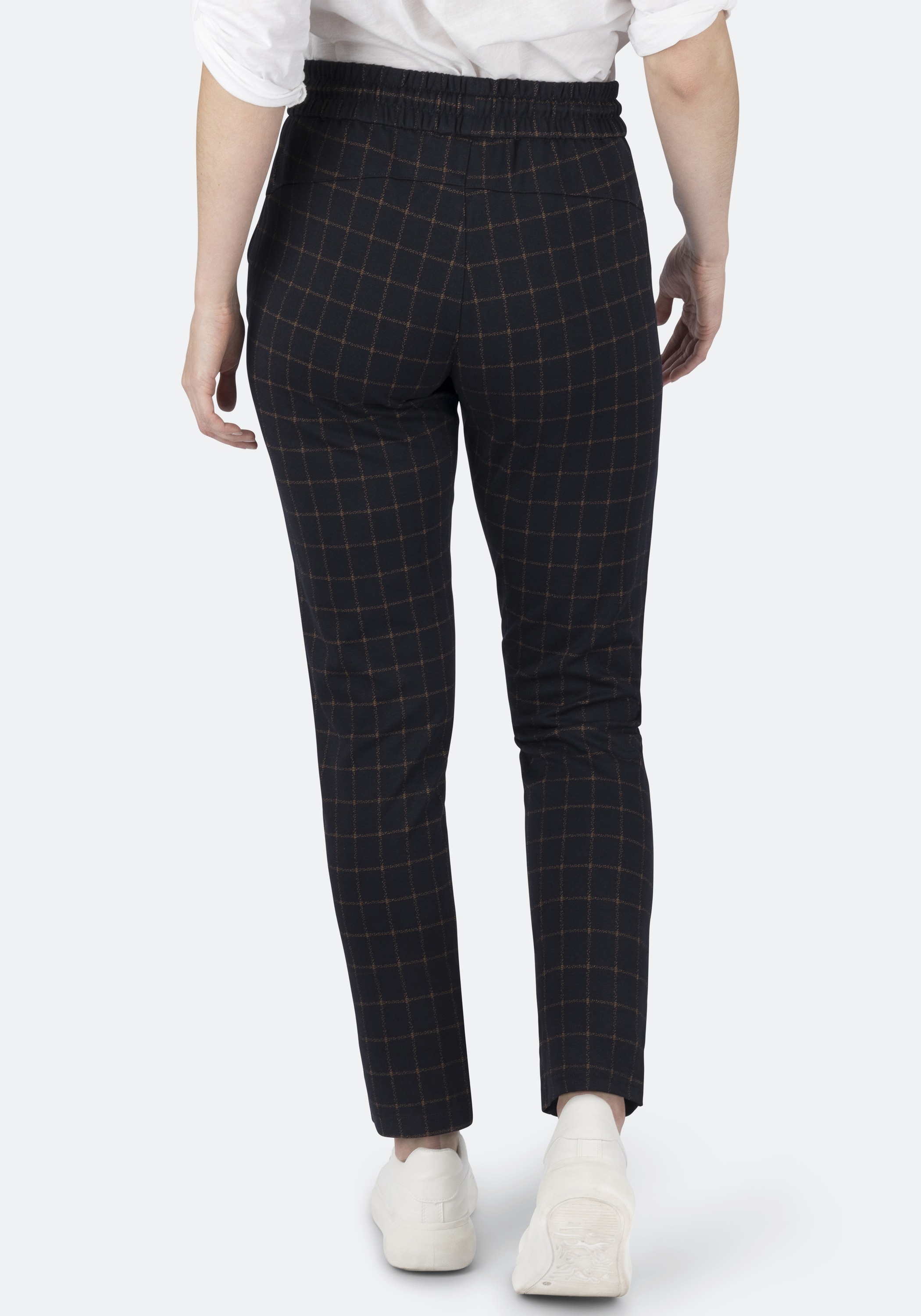 STOOKER WOMEN Jogg Pants "Berlin Karo Easy Fit Jeans" Tapered Fit Casual Tw günstig online kaufen