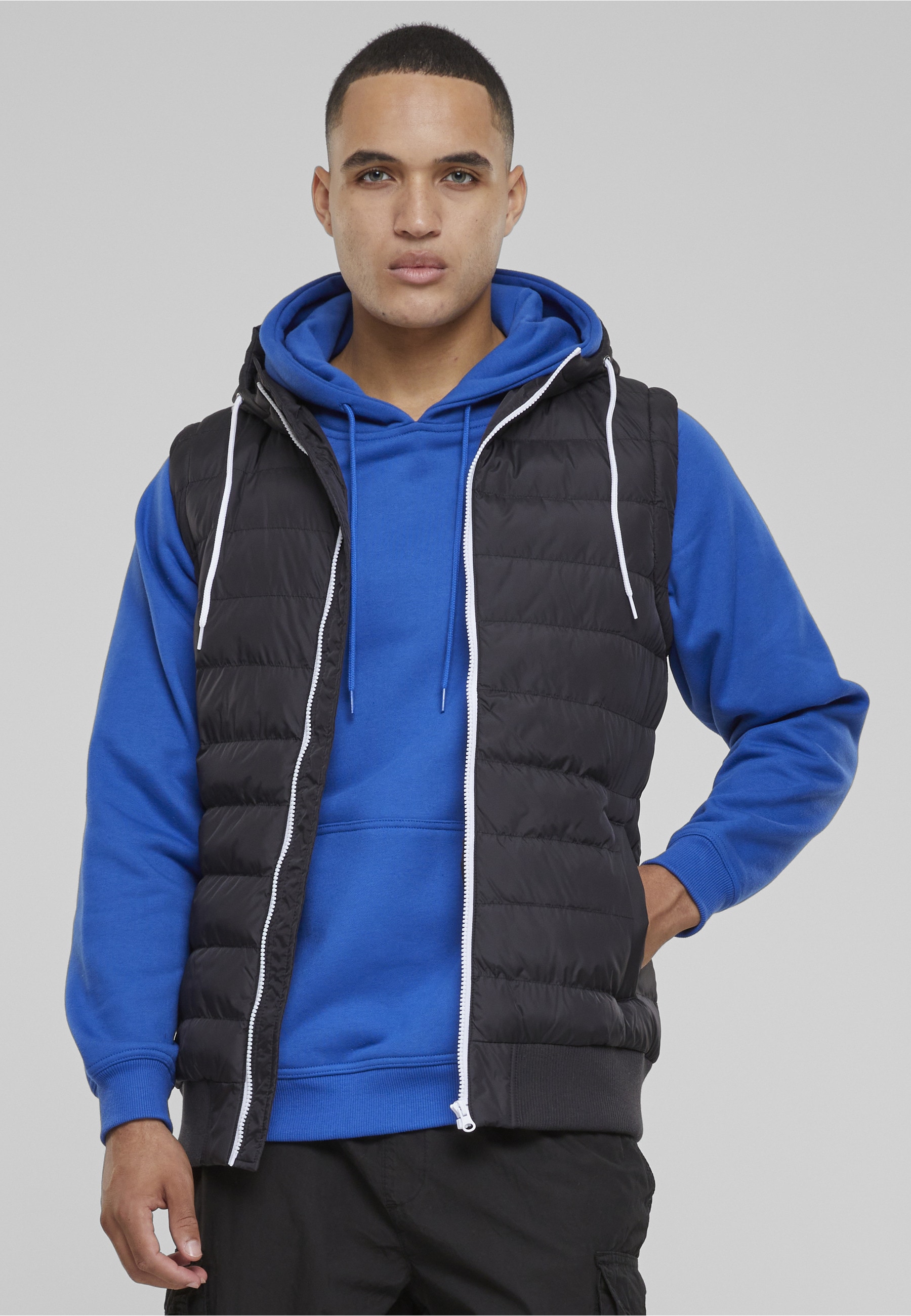URBAN CLASSICS Jerseyweste »Urban Classics Herren Small Bubble Hooded Vest« 1 Stk.