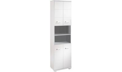 Hochschrank »Nebraska«, Breite 50 cm, Badezimmerschrank mit Metallgriffen, viel Stauraum