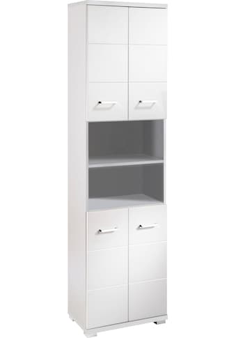 Hochschrank »Nebraska«, Breite 50 cm, Badezimmerschrank mit Metallgriffen, viel Stauraum