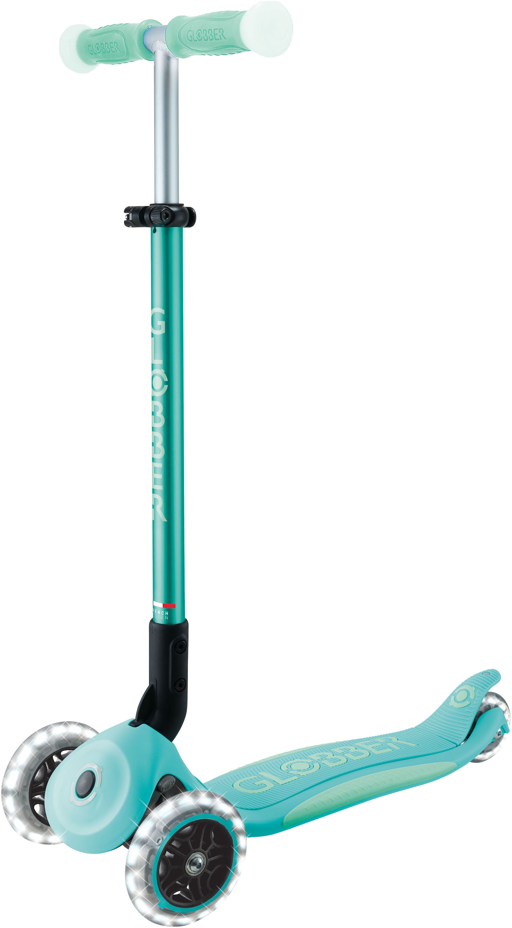 Globber Tretroller »ELITE GLOW LIGHTS, mit Leuchtrollen und Glow-Effekt«