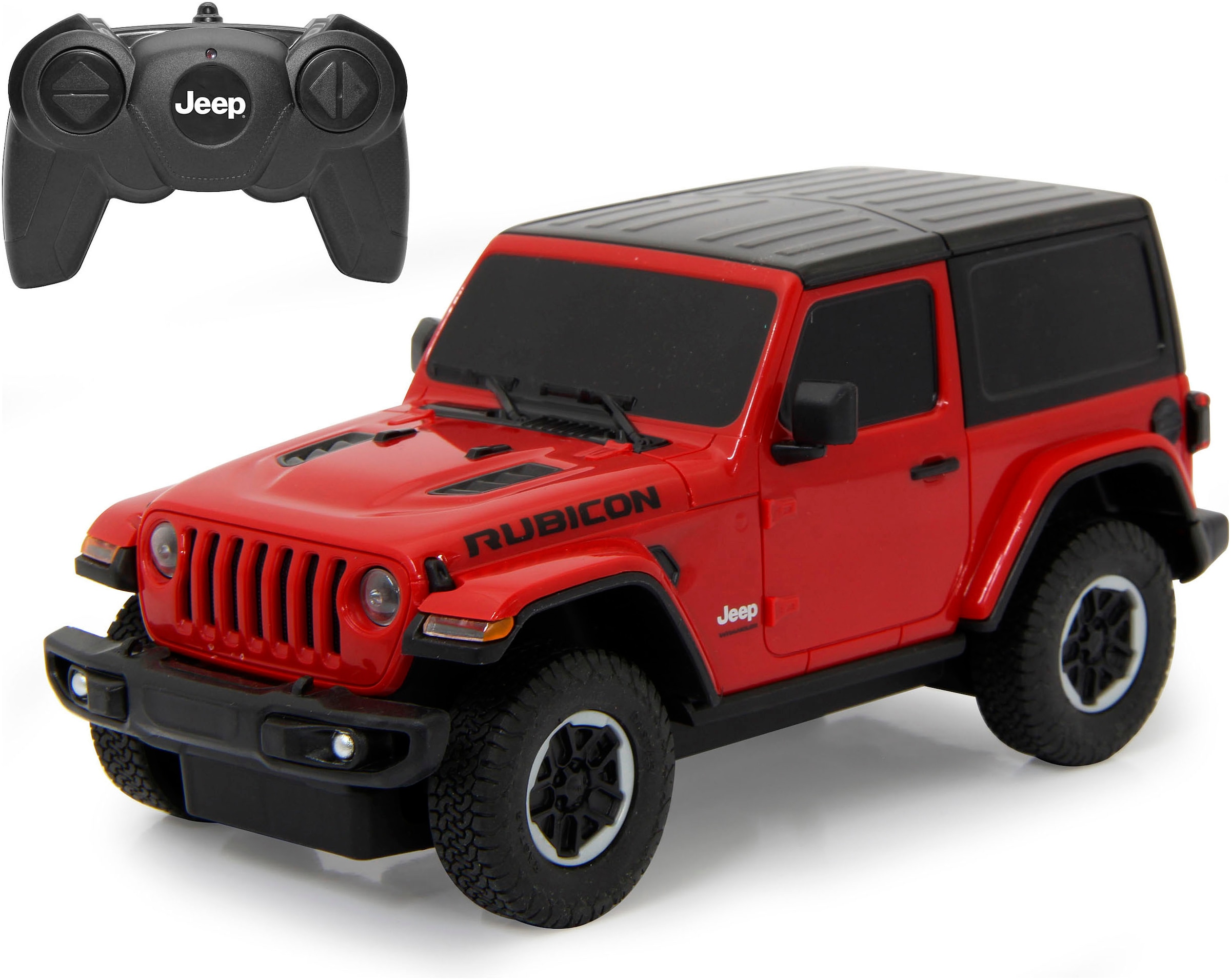 RC-Auto »Deluxe Cars, Jeep Wrangler JL, 1:24, rot, 2,4GHz«