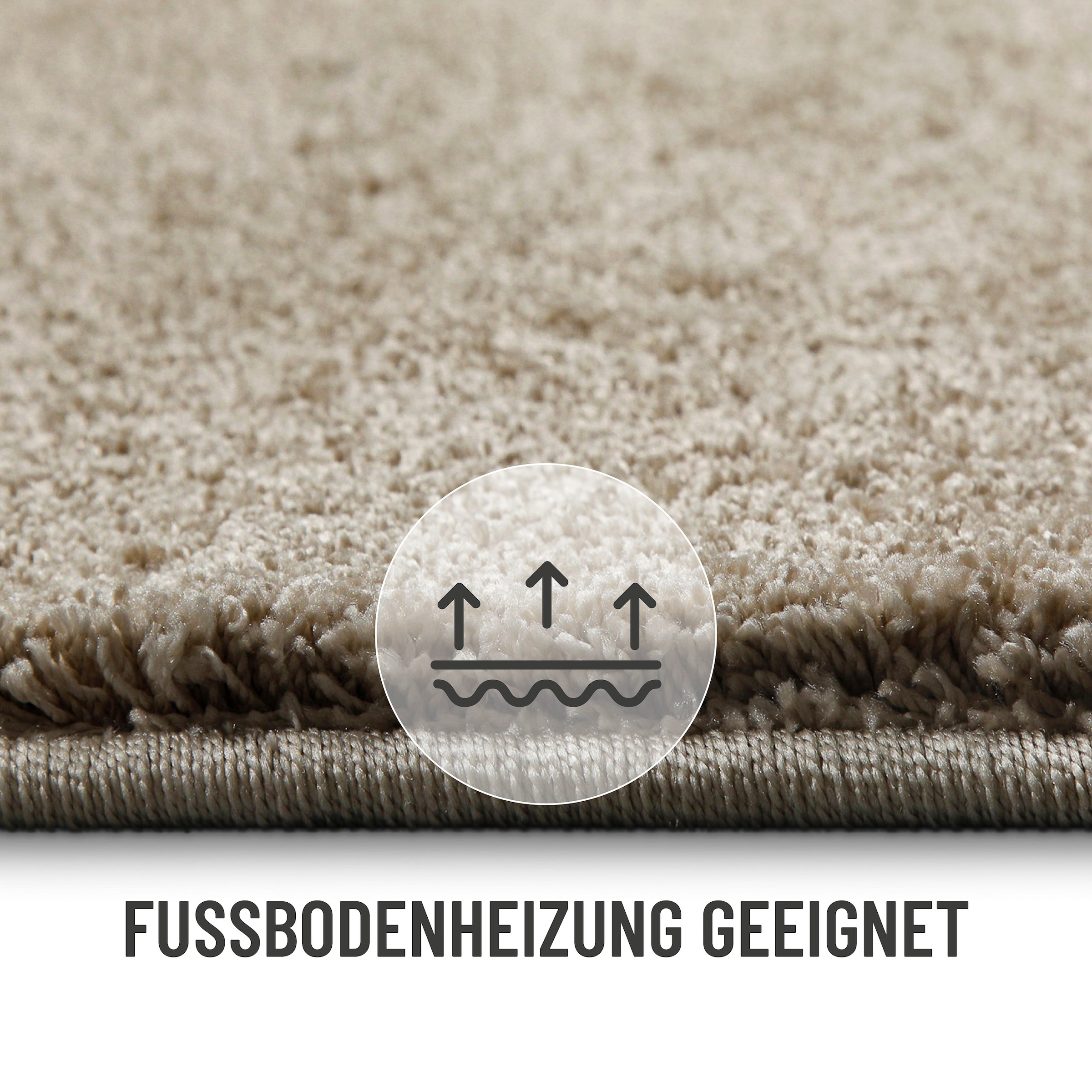 Wecon home Basics Hochflor-Teppich »Nova, auch als Läufer, auch quadratisch«, rechteckig, 25 mm Höhe, Shaggy gewebt, Läufer, robust, Wohnzimmer, Schlafzimmer
