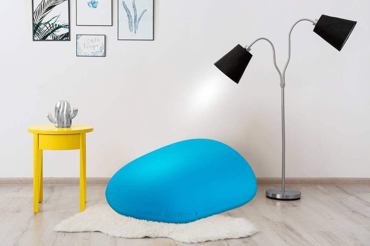 Sitzsack KAYOOM, B:78cm H:50cm T:101cm, blau, Bezug: Lycra 82% Nylon 18% Elasthan Füllungmaterial: EPS-Perlen, Kinderzimmer, Sitzsäcke, "Jump,