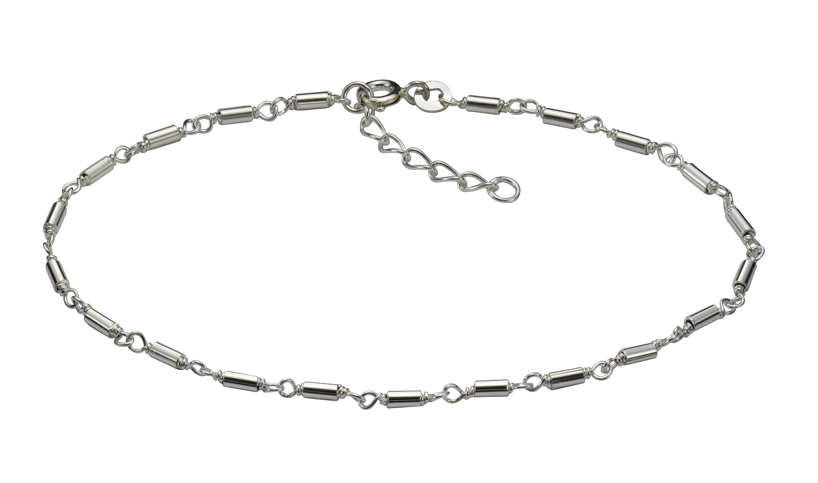 Vivance Fußkette 925/- Sterling Silber, rhodiniert Damen weiß Einheitsgröße