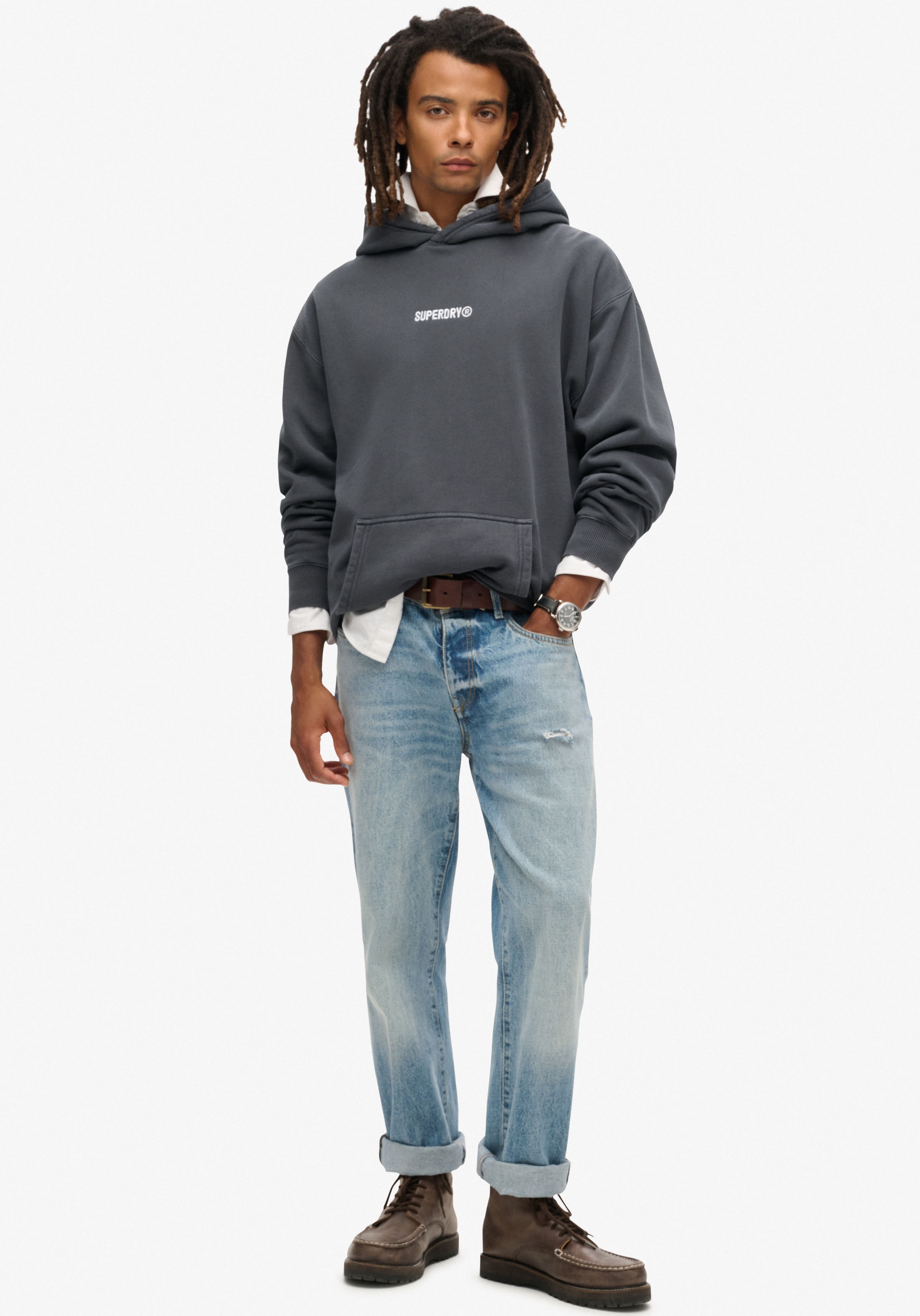 Superdry Kapuzensweatshirt »MICRO LOGO GRAPHIC LOOSE HOOD«
