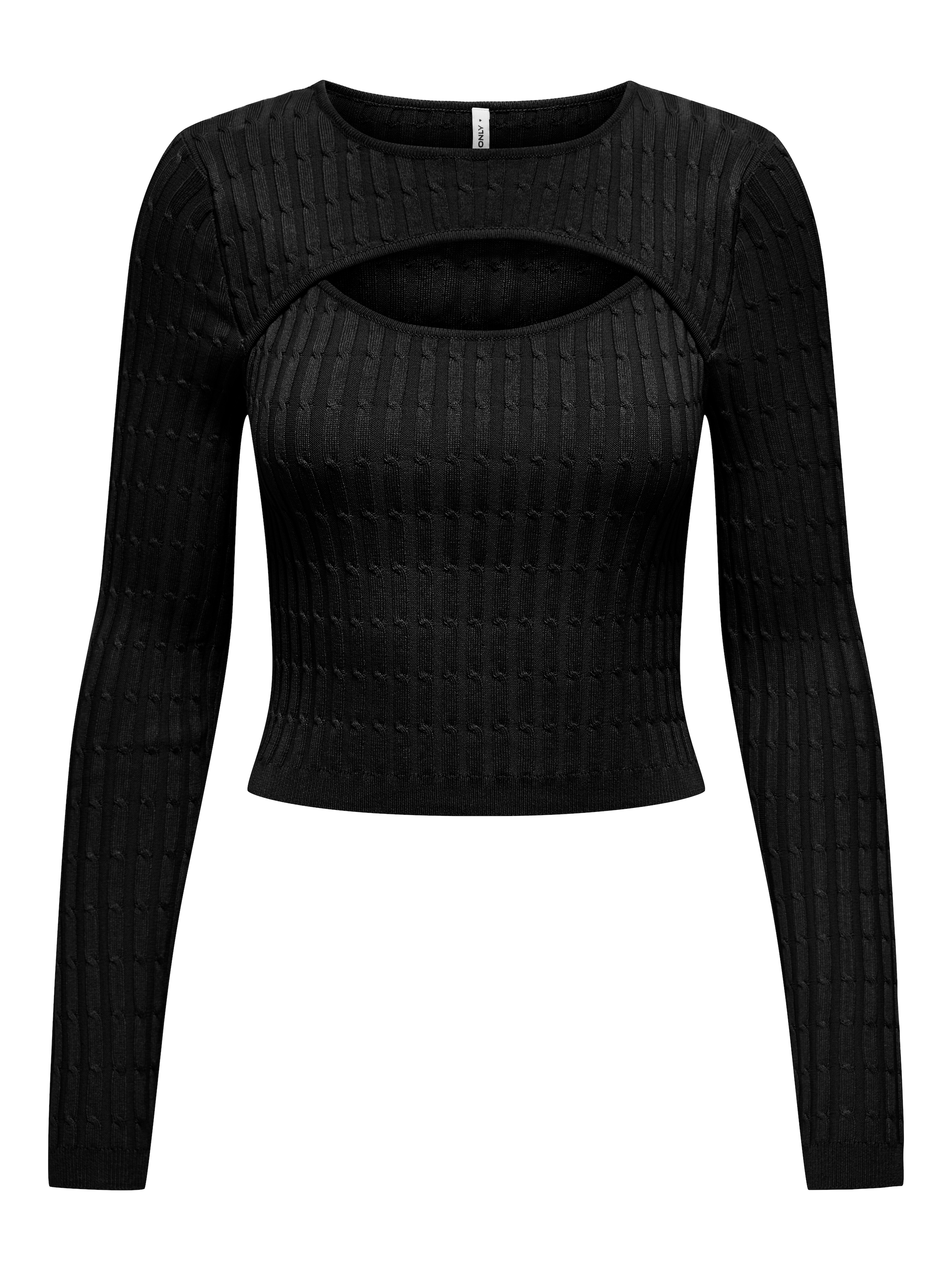 ONLY Strickpullover "ONLMEDDI LS CABLE CROP O-NECK CC KNT" günstig online kaufen