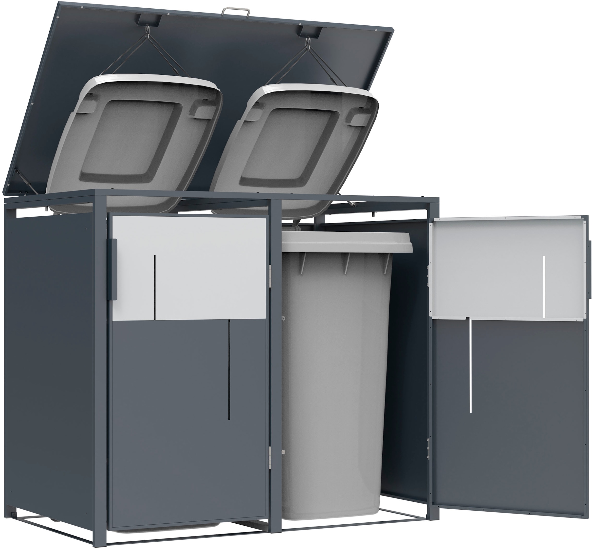 WESTMANN Mülltonnenbox »Tonus 2« BxTxH: 132x80x113 cm, für 2x240 L Mülltonnen