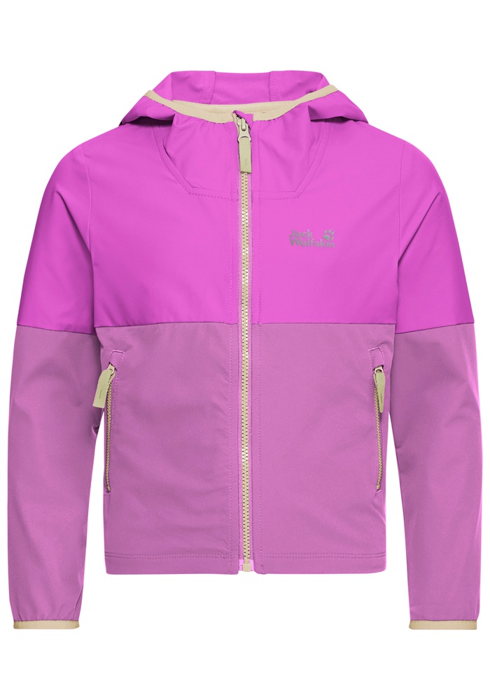 Jack Wolfskin Softshelljacke »SANDBIRD HOODED JKT K« Winddicht, atmungsaktiv, Übergangsjacke