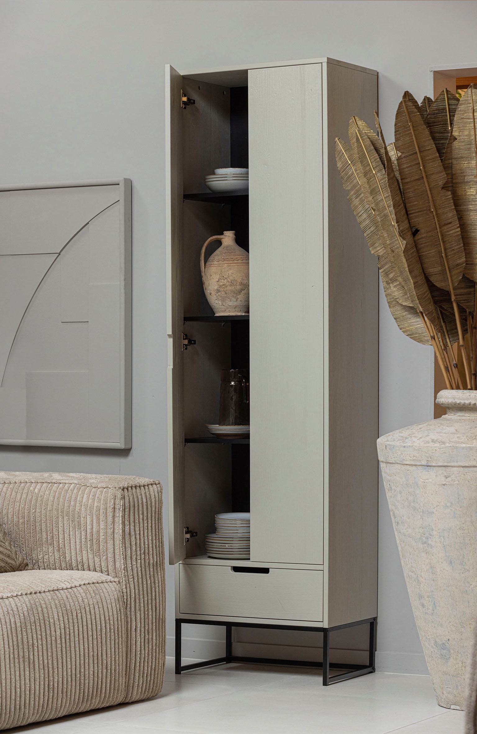 WOOOD Mehrzweckschrank »Silas«, H 210 cm x B 60 cm x T 36 cm