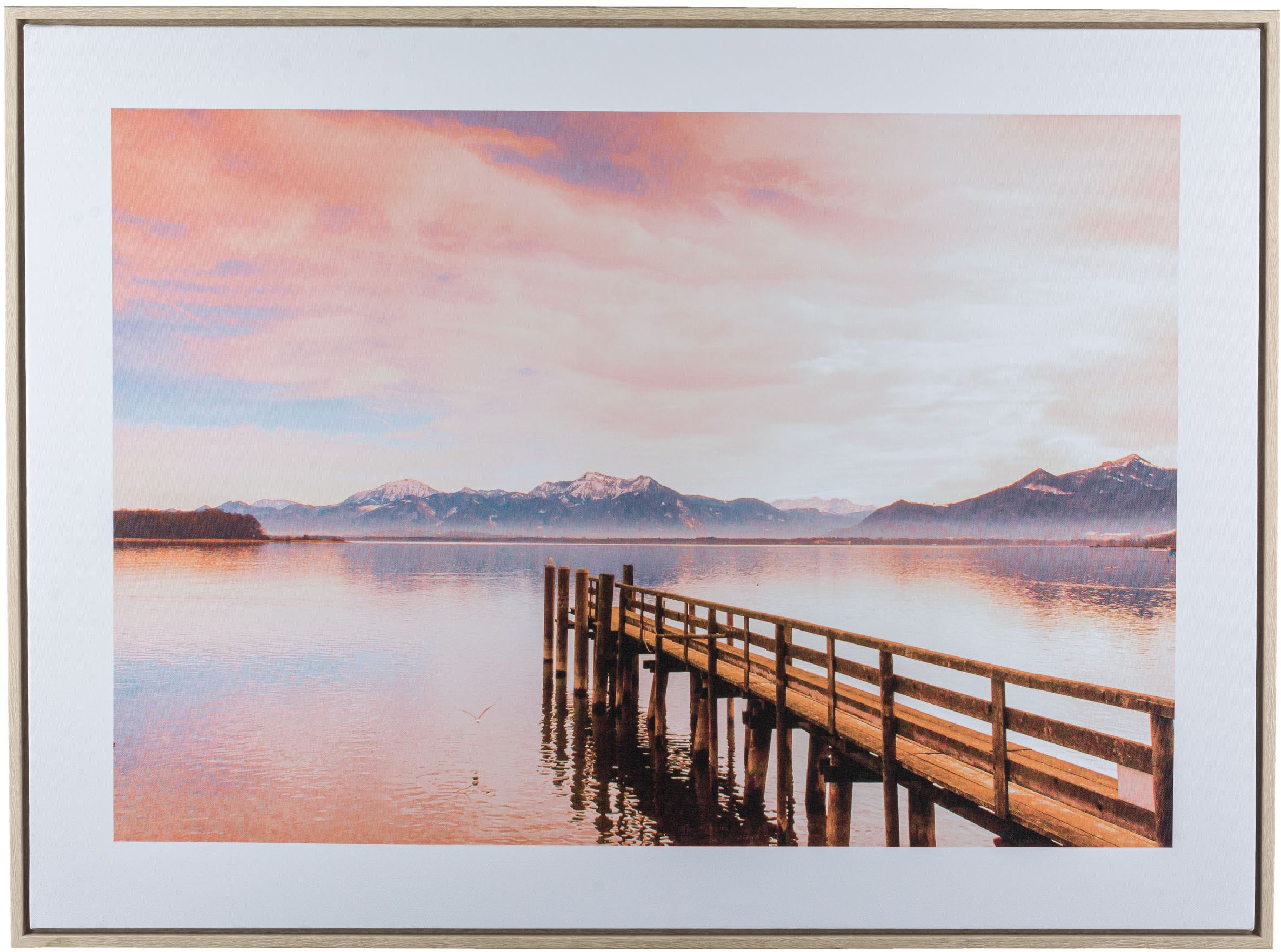 Creativ home Bild mit Rahmen "Steg" 1 Stk. tlg. mit besonderer Lichtstimmung