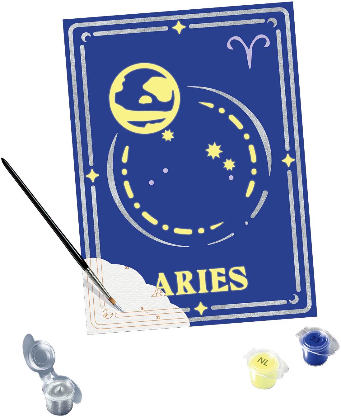 Ravensburger Malen nach Zahlen »Sternzeichen (Zodiac Sign) Widder«, Made in Europe