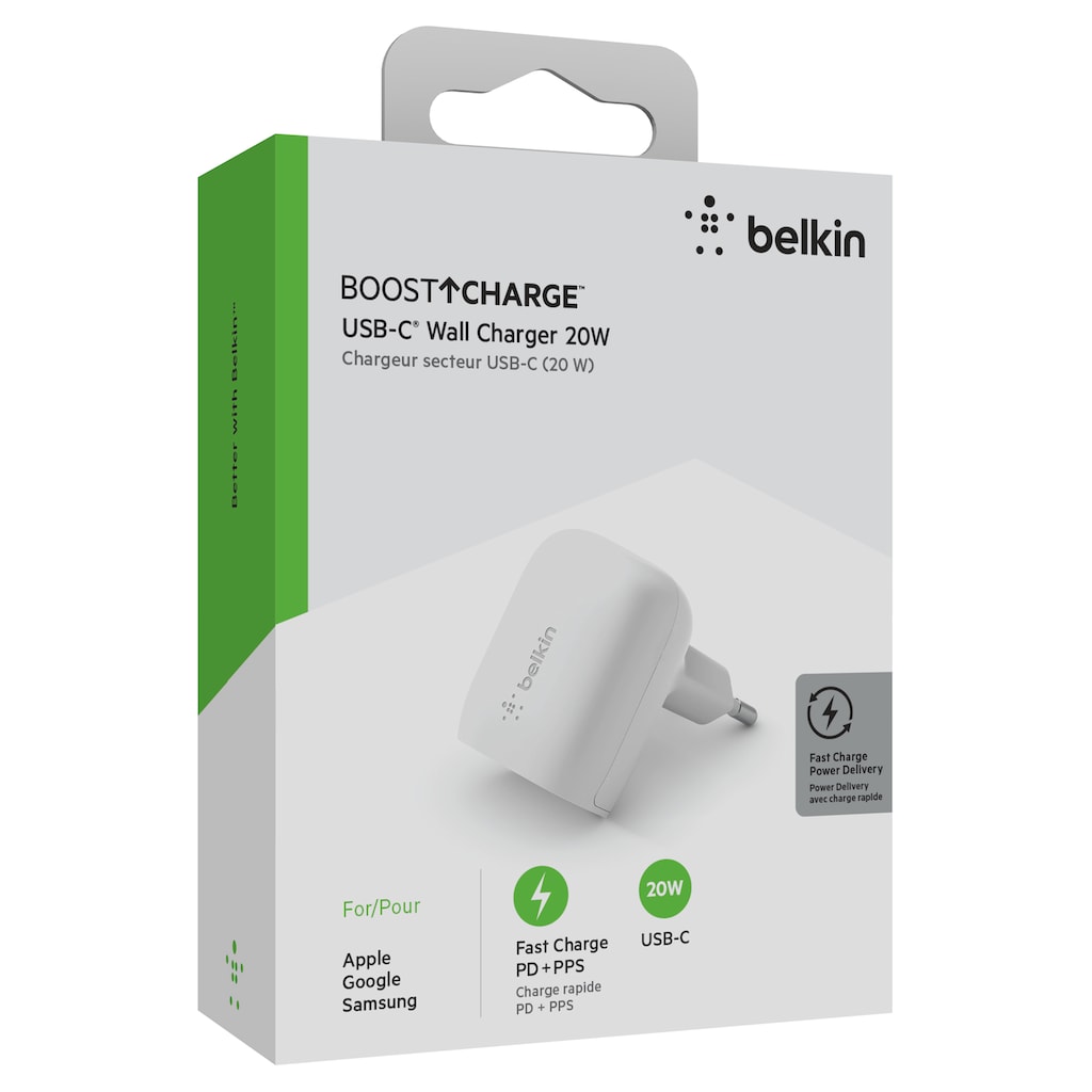 Belkin USB-Ladegerät »BoostCharge 20 Watt USB-C Ladegerät mit Power Delivery 3.1«