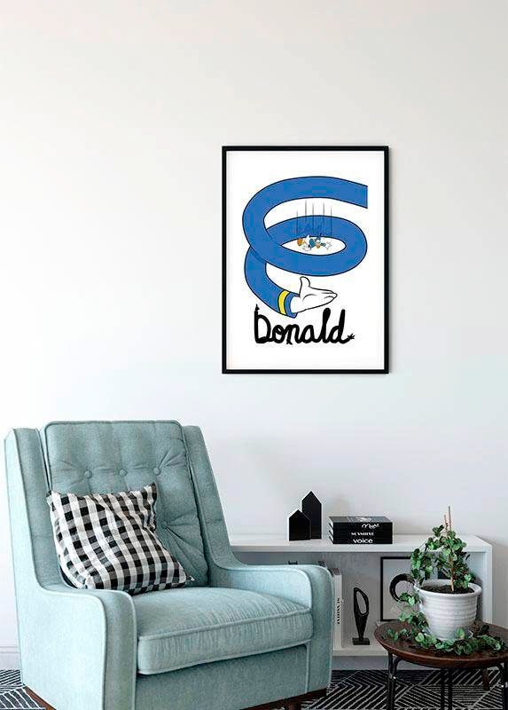 Komar Poster »Donald Duck Spiral«, Disney, (1 St.), Kinderzimmer, Schlafzimmer, Wohnzimmer